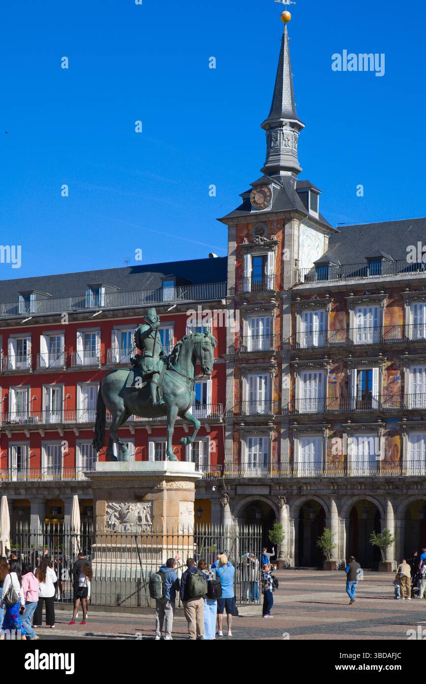 Espagne, Madrid, Plaza Mayor, repère, monument, Banque D'Images