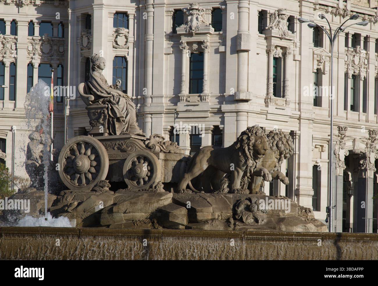 Espagne, Madrid, Plaza de Cibeles, fontaine, Banque D'Images