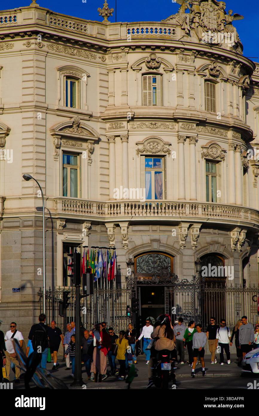 Espagne, Madrid, Plaza de Cibeles, Linares Palace, Banque D'Images