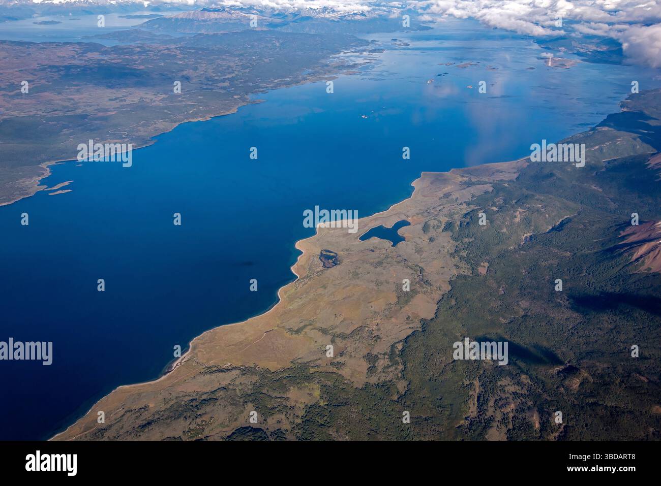 Vol de Ushuaia à El Calafate. Patagonie, Argentine Banque D'Images