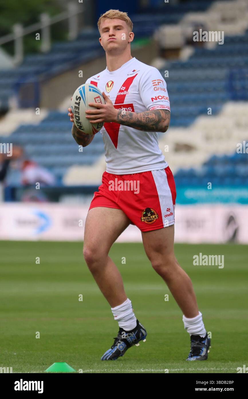 Huddersfield, Royaume-Uni. 23 mai 2025. John Smith's Stadium, Huddersfield, West Yorkshire, le 23 mai 2025. Betfred Super League Huddersfield Giants vs St Helens George Delaney of St Helens crédit : Touchlinepics/Alamy Live News Banque D'Images