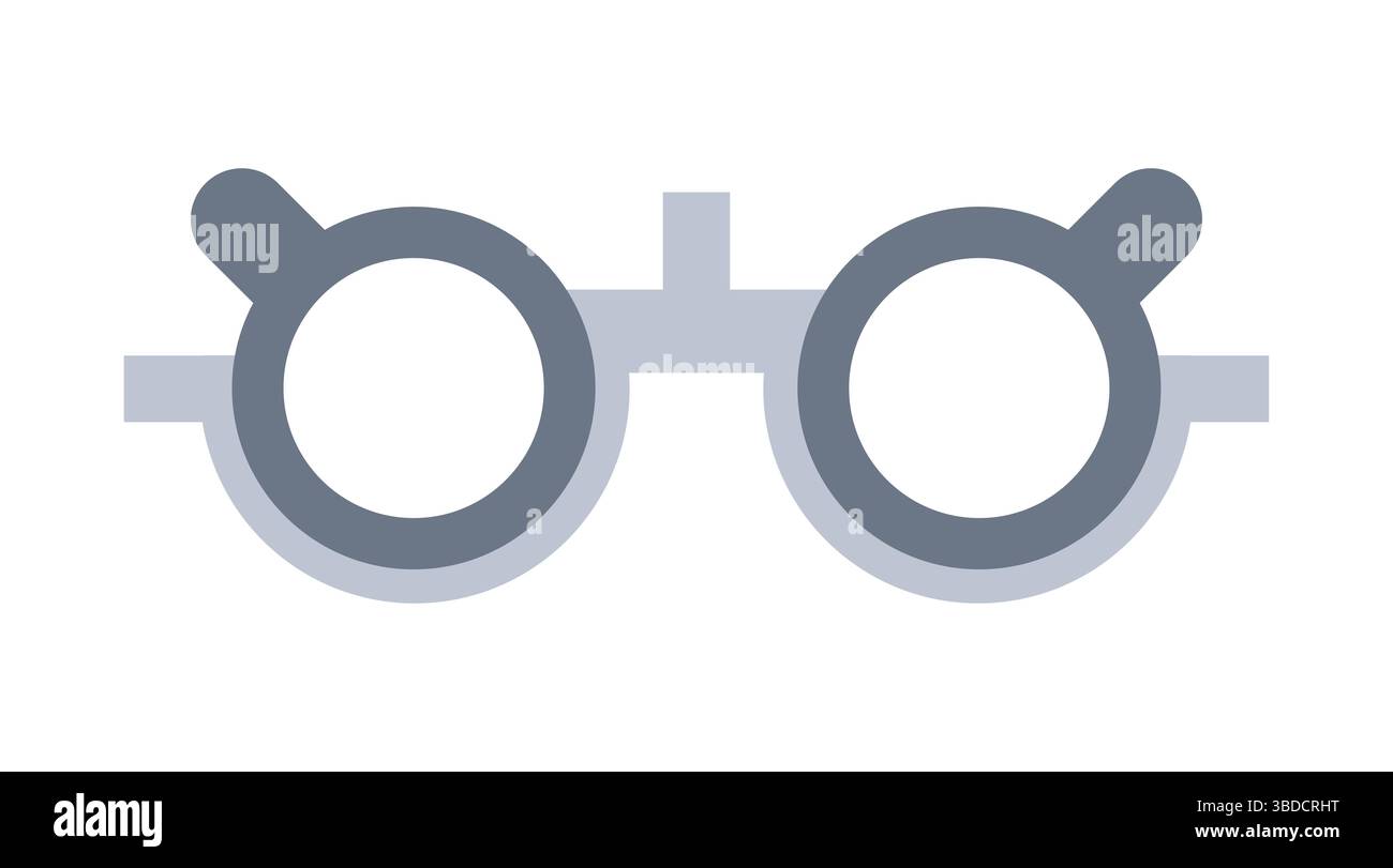 Illustration d'une monture d'essai ophtalmique. Il s'agit d'une monture de lunettes réglable conçue pour tenir divers verres d'essai pour tester la vision et trouver la prescription correcte. Il est utilisé par les ophtalmologistes et les optométristes pour évaluer les erreurs de réfraction d'un patient, comme la myopie (myopie) et l'astigmatisme. Banque D'Images