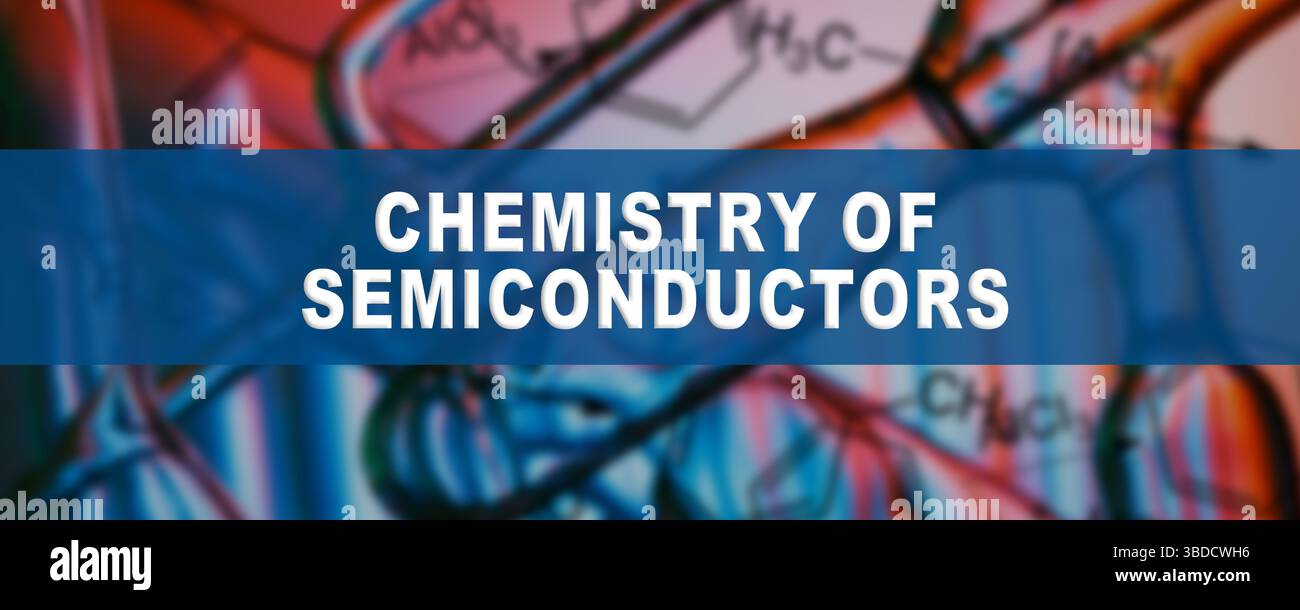 Chimie des semi-conducteurs. Faire progresser les matériaux utilisés dans l'électronique, les cellules solaires et l'informatique quantique. Banque D'Images