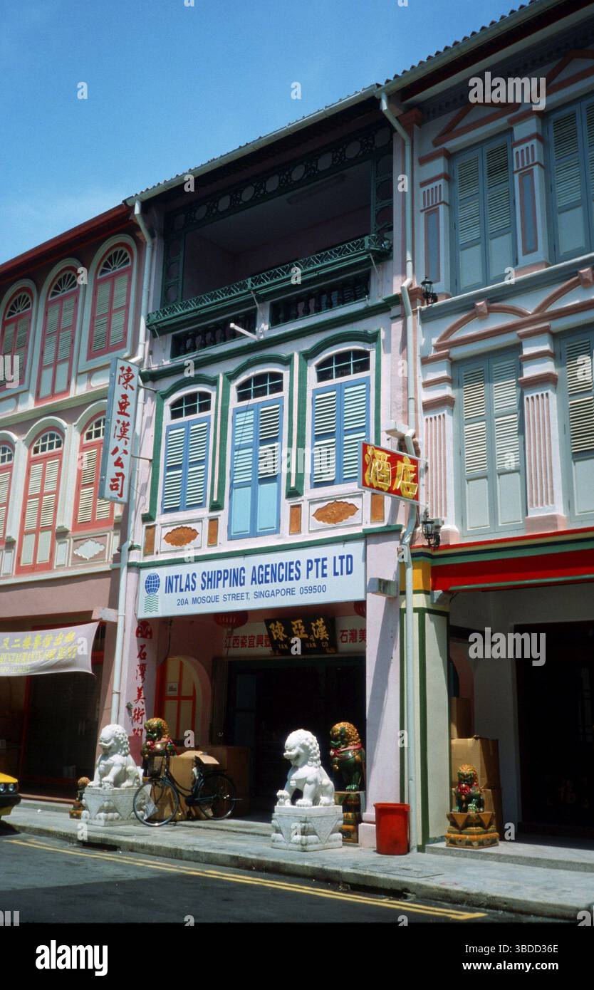 Agence de voyage, asie, agence de transport, expédition, vertical, Singapour, agence de voyages, Singapour Banque D'Images