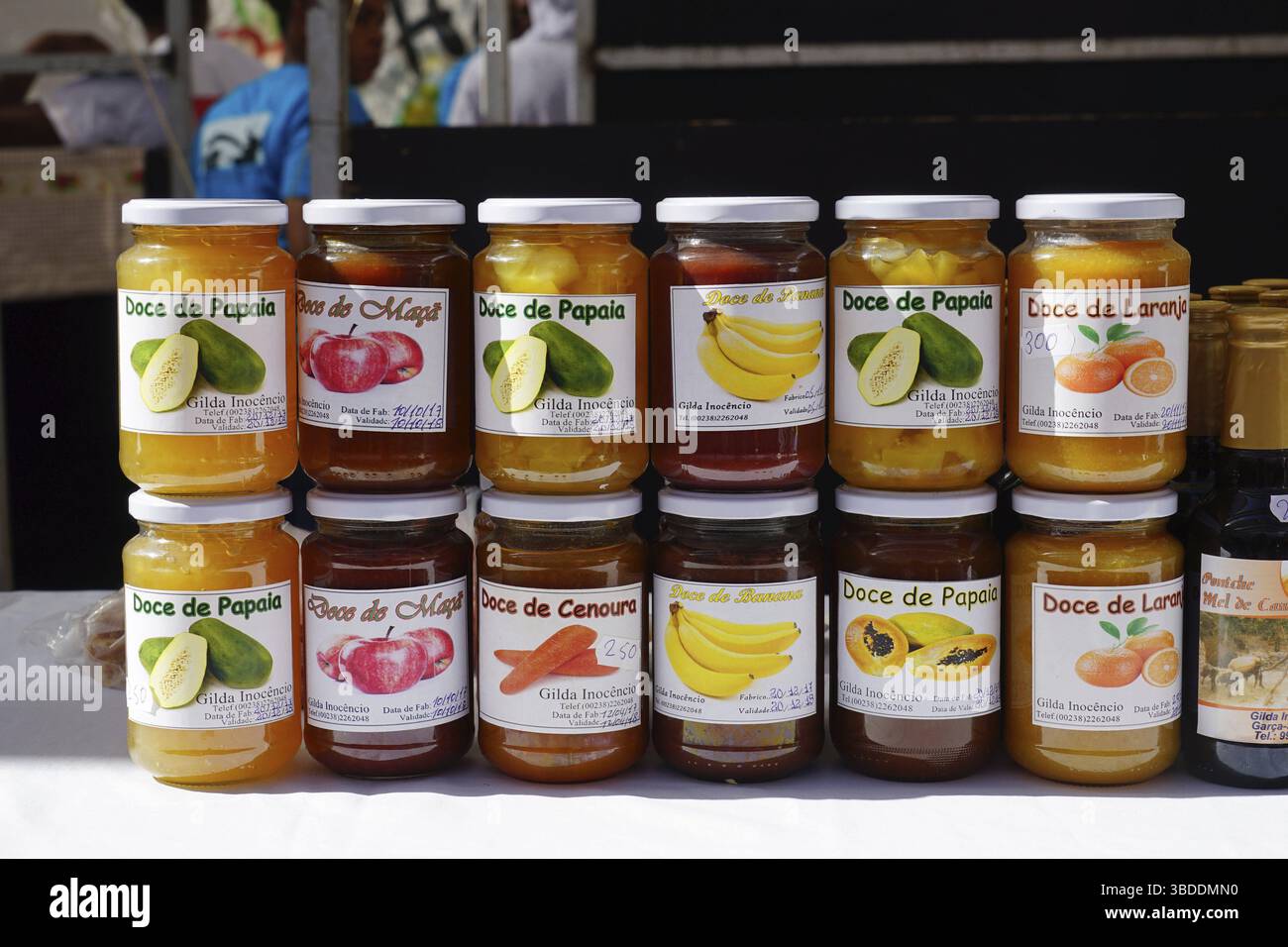 Produits locaux, confiture, Ponta do sol, Santo Antao, Îles du Cap-Vert, Cap-Vert Banque D'Images