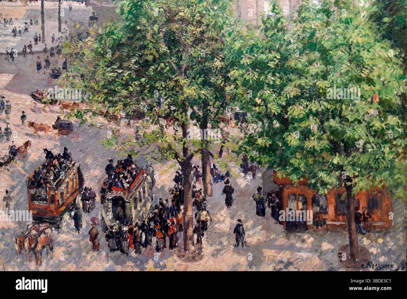 Place du Théâtre Français,1898,huile sur toile, de Camille Pissarro (1830-1903), Musée de l'Ermitage, Saint-Pétersbourg Russie, Europe Banque D'Images
