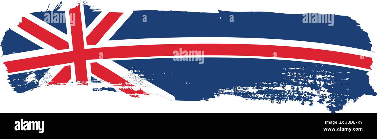 rayures horizontales de peinture du drapeau britannique,illustration vectorielle sur un fond blanc Illustration de Vecteur