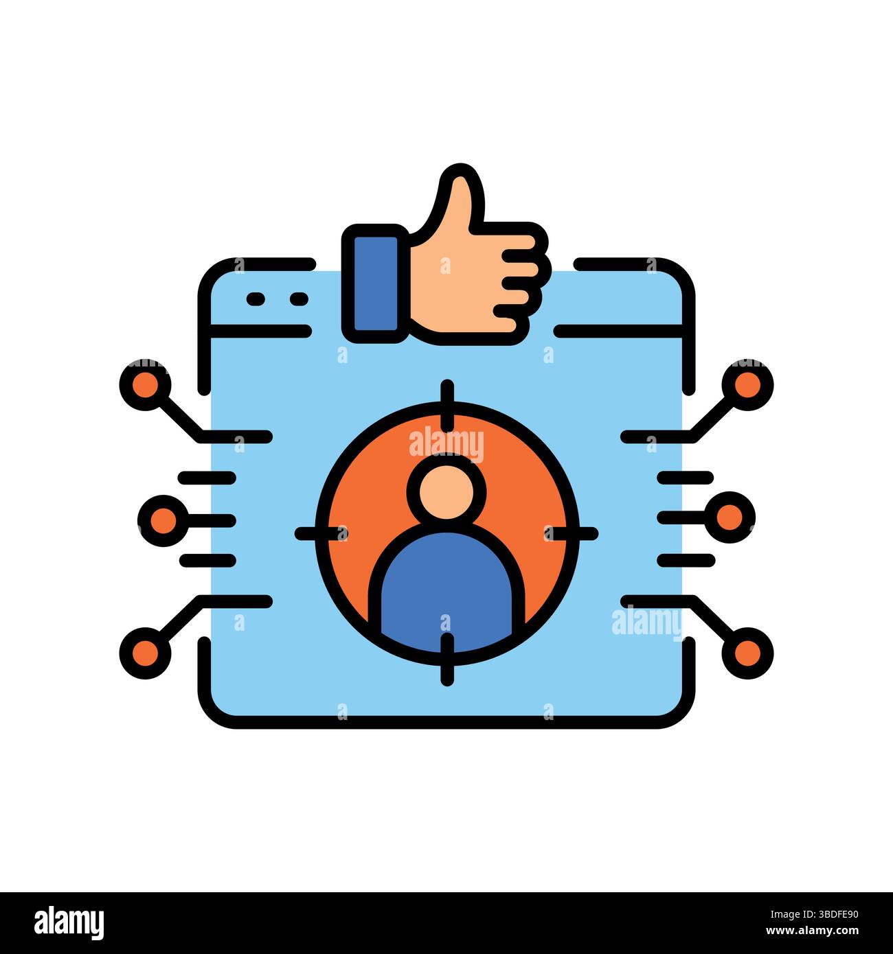 Icône de ligne de couleur de recommandation de produit pour les projets numériques et d'impression. Icônes nettes minimales pour les applications et les sites Web. Icônes simples modernes pour UI UX et b. Illustration de Vecteur