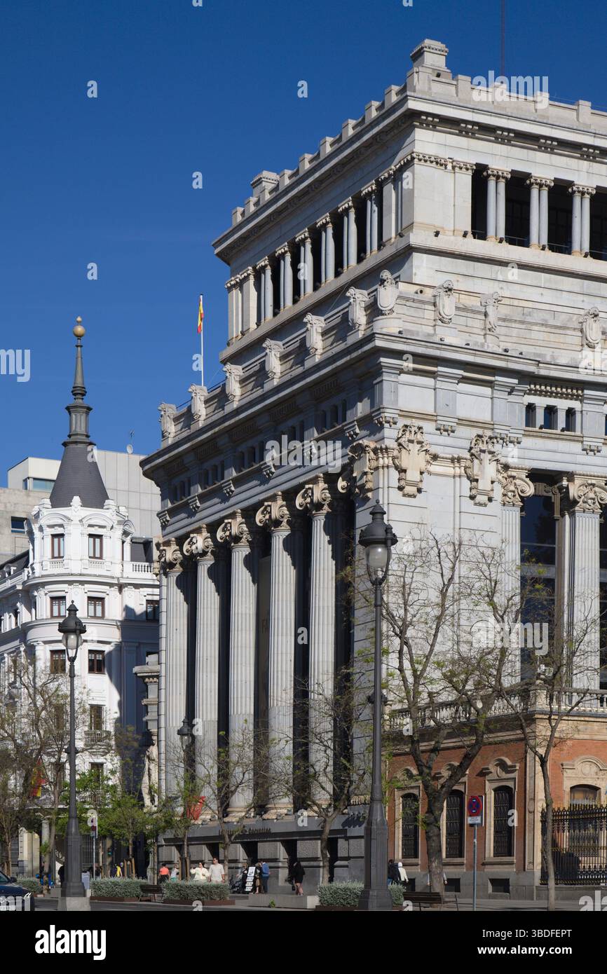 Espagne, Madrid, Calle Alcalá, Cervantes Institute, Banque D'Images