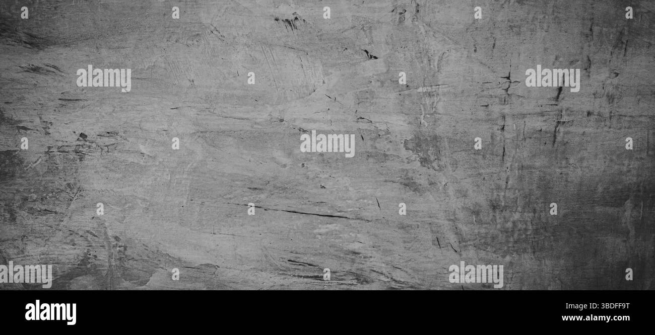 Fond de mur en béton, texture floue noire et blanche Banque D'Images
