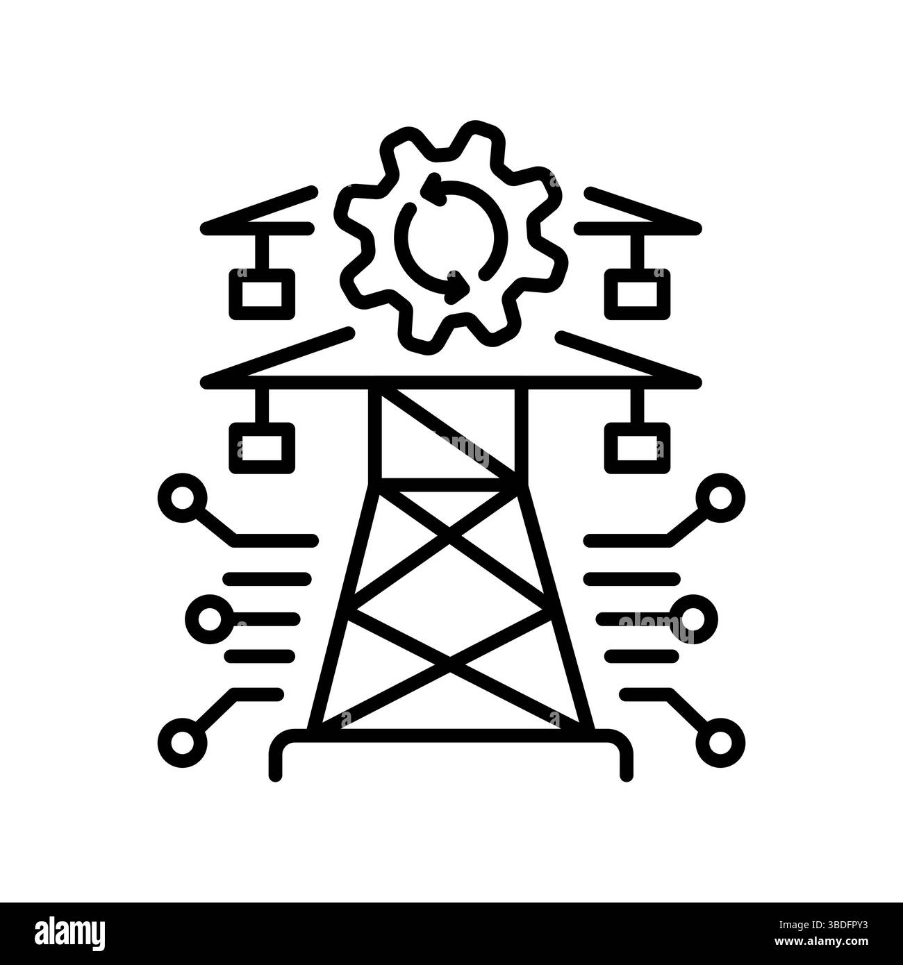 Icône de ligne de plaques d'immatriculation de véhicule de reconnaissance. Elément isolé par vecteur. Contour modifiable. Illustration de Vecteur