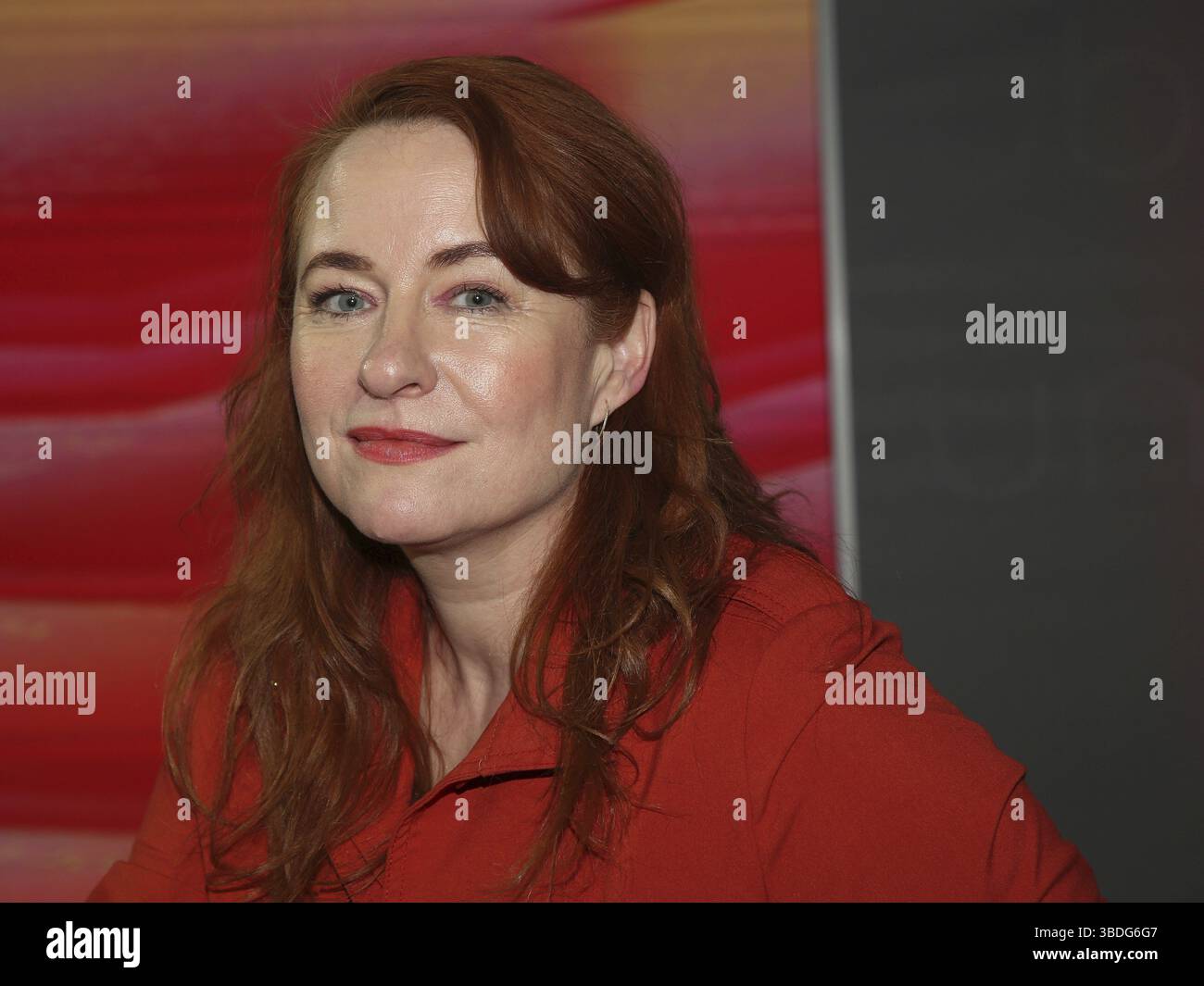 Érudit littéraire allemand Katrin Schumacher à la Foire du livre de Leipzig 2024 le 21 mars 2024 Banque D'Images