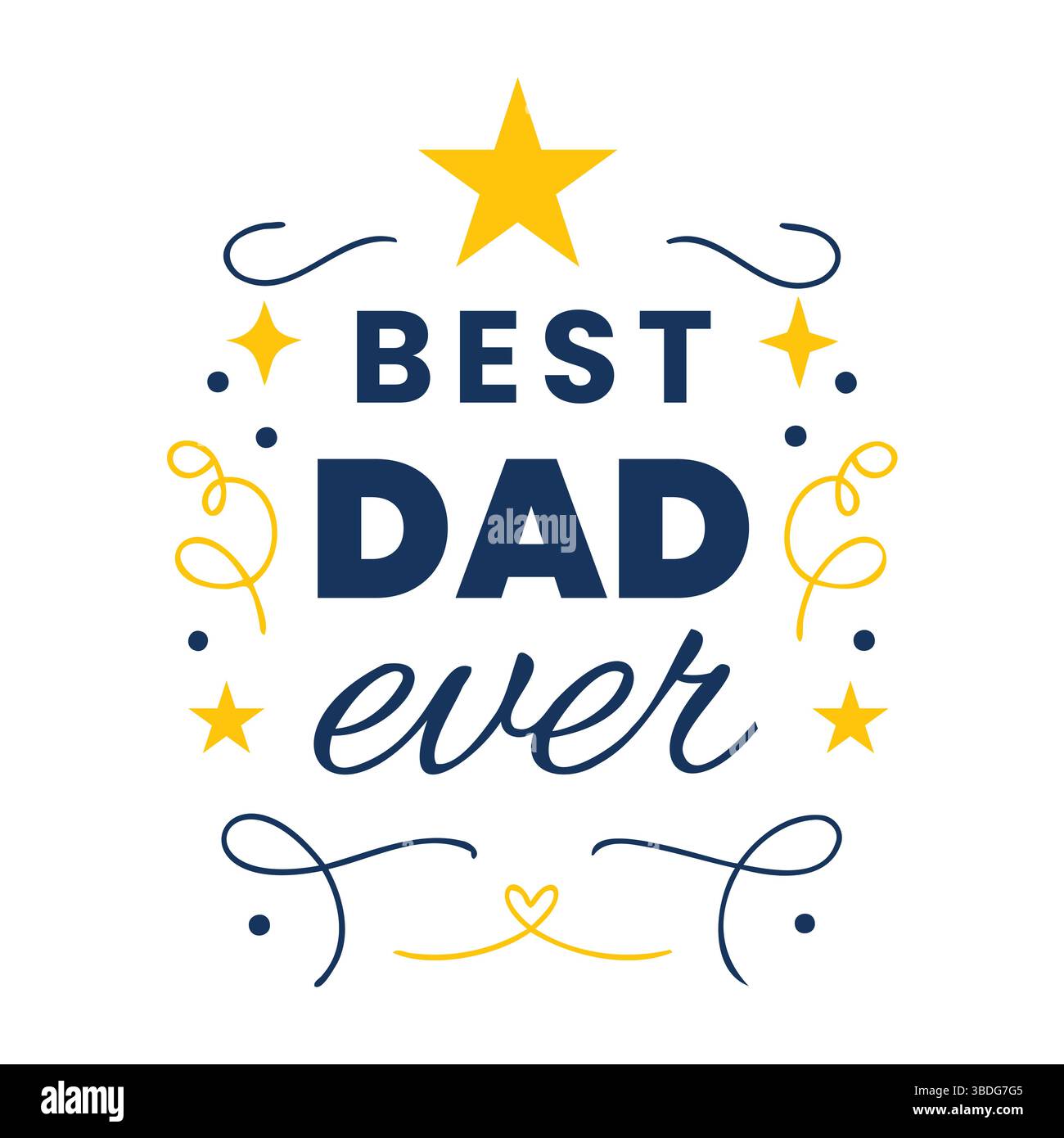 Carte imprimable et significative de fête des pères et paquet d'art mural avec des messages d'amour, d'appréciation et de gratitude de la part des enfants, du fils, du daugh Illustration de Vecteur