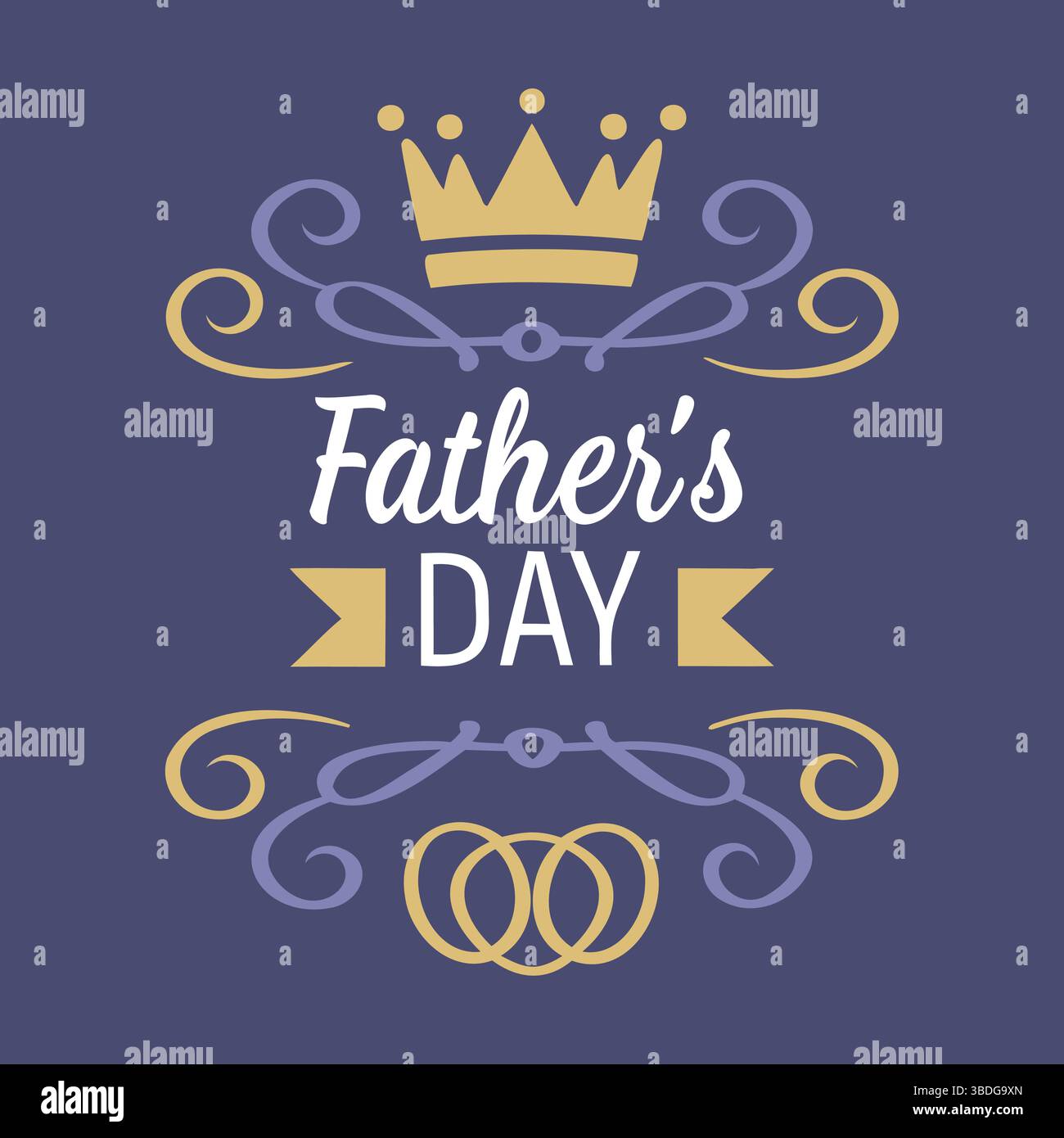 Carte imprimable et significative de fête des pères et paquet d'art mural avec des messages d'amour, d'appréciation et de gratitude de la part des enfants, du fils, du daugh Illustration de Vecteur