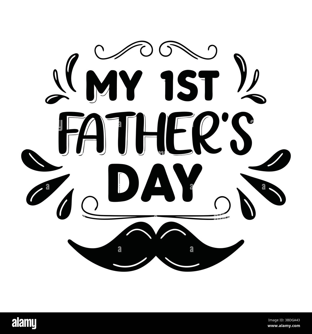 Carte imprimable et significative de fête des pères et paquet d'art mural avec des messages d'amour, d'appréciation et de gratitude de la part des enfants, du fils, du daugh Illustration de Vecteur