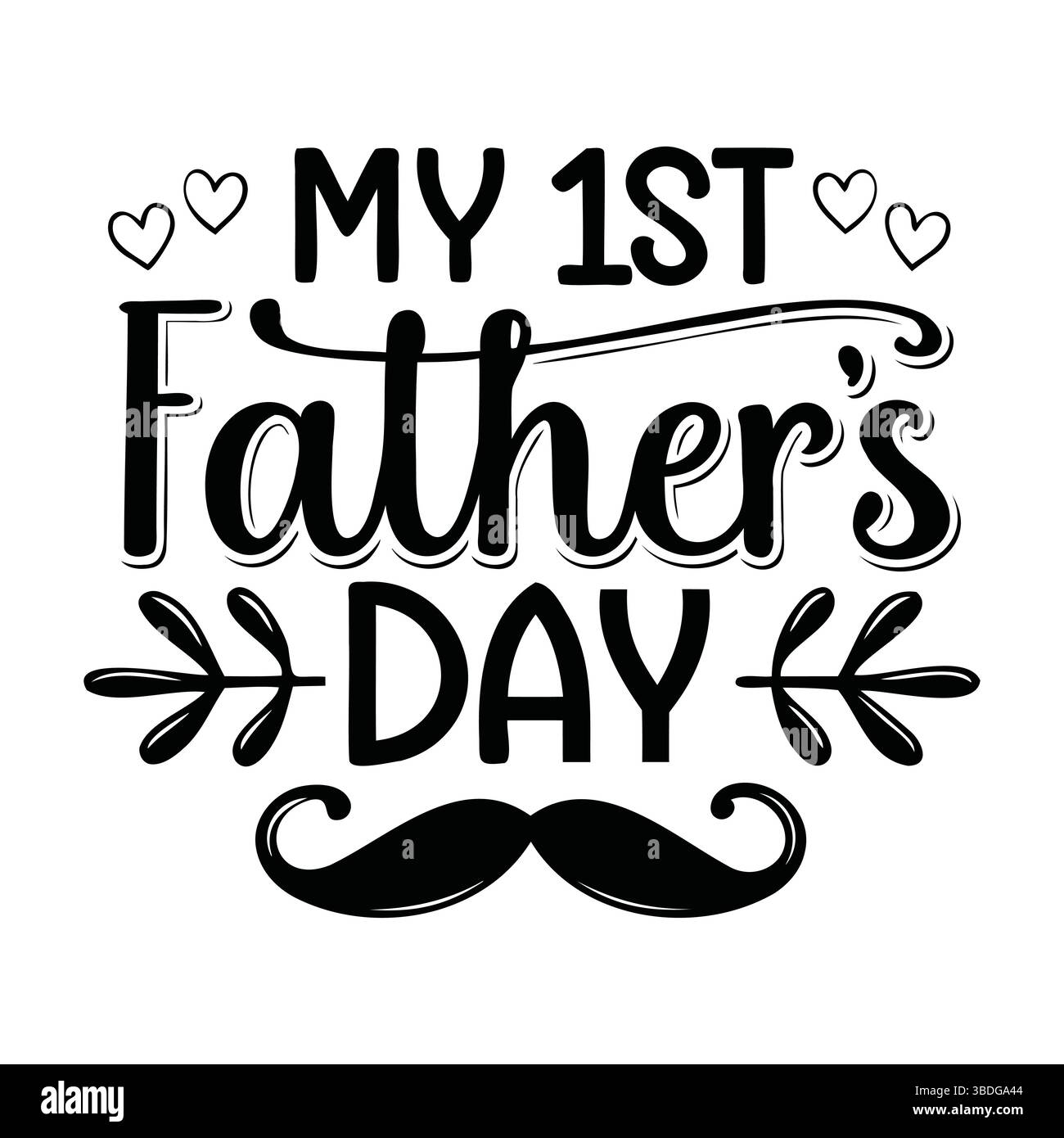 Carte imprimable et significative de fête des pères et paquet d'art mural avec des messages d'amour, d'appréciation et de gratitude de la part des enfants, du fils, du daugh Illustration de Vecteur