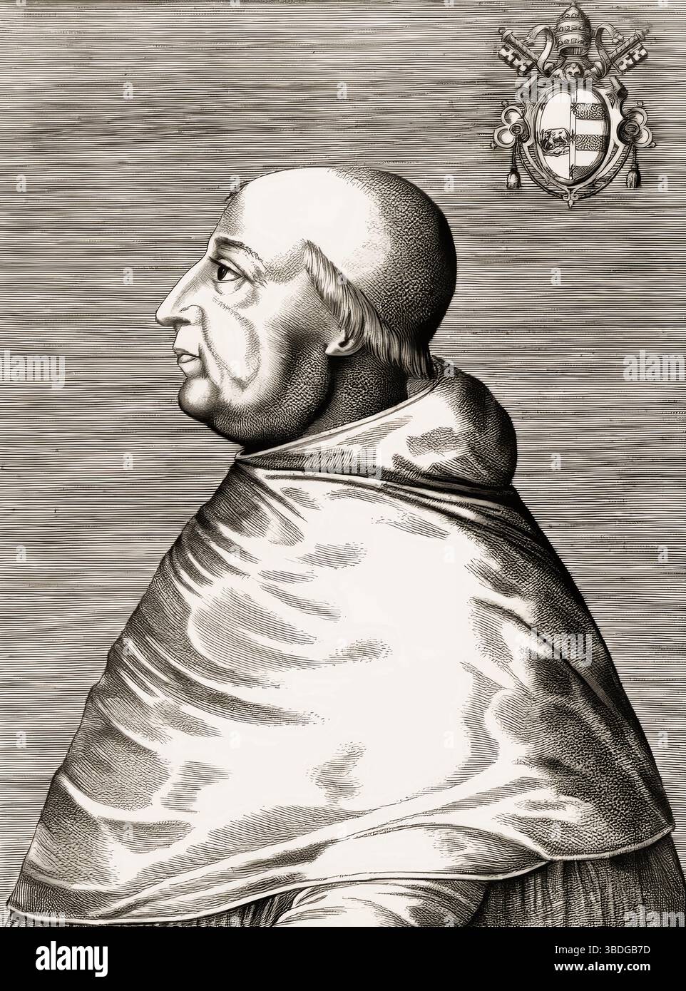 Le pape Alexandre VI, Alessandro VI, Alexandre VI, Alejandro VI, né Roderic Llançol i de Borja, c. 1431 – 1503, souverain des États pontificaux de 1492 jusqu'à sa mort en 1503, édité numériquement Banque D'Images
