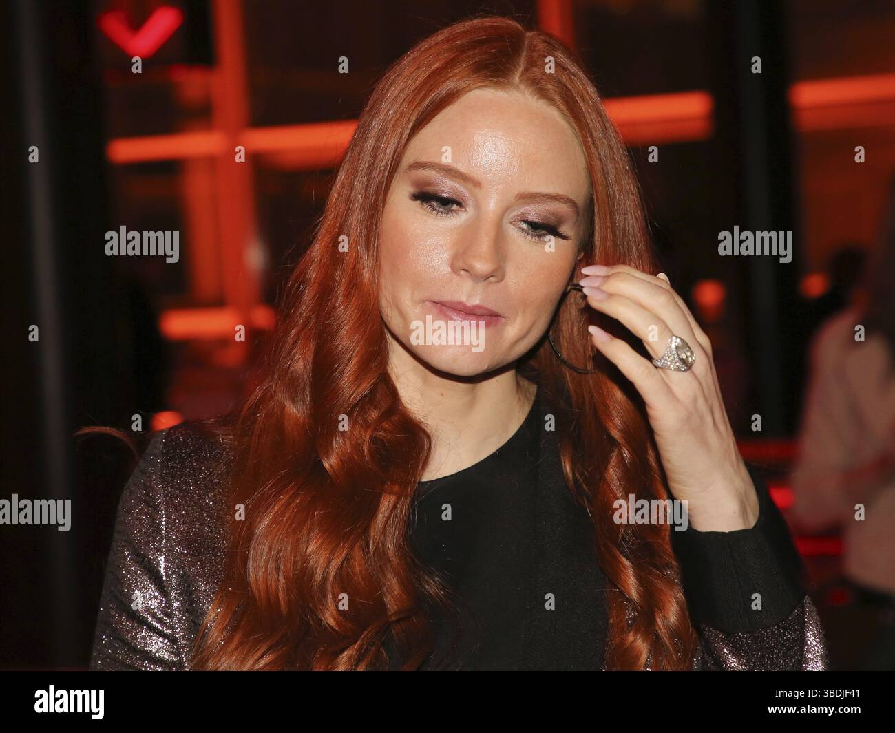 Mannequin et actrice allemande Barbara Meier au 25e Gala Jose Carreras le 12 décembre 2019 à Leipzig, mannequin et actrice allemande Barbara Meier au 2 Banque D'Images