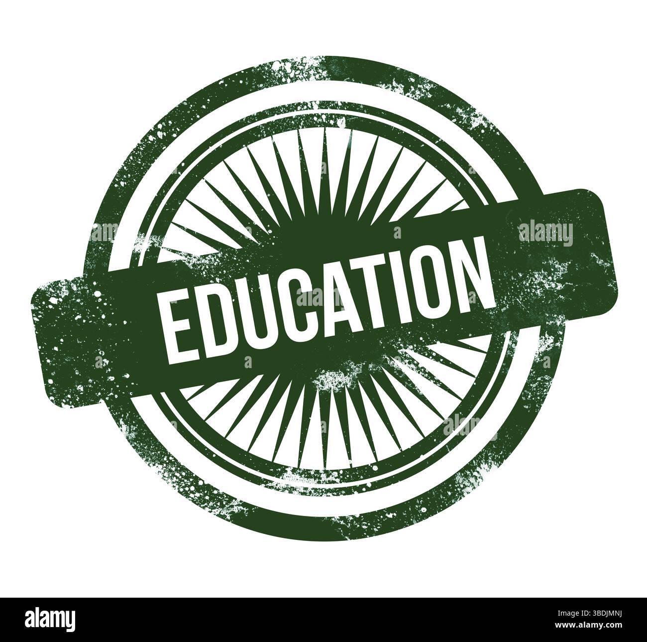 Éducation, timbre grunge vert Banque D'Images