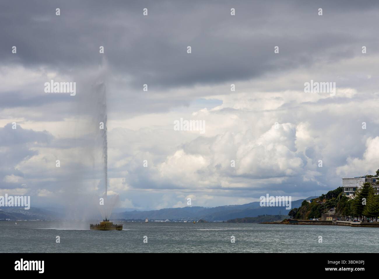 Fontaine carter Memorial sur Oriental Bay Beach à Wellington, Nouvelle-Zélande Banque D'Images