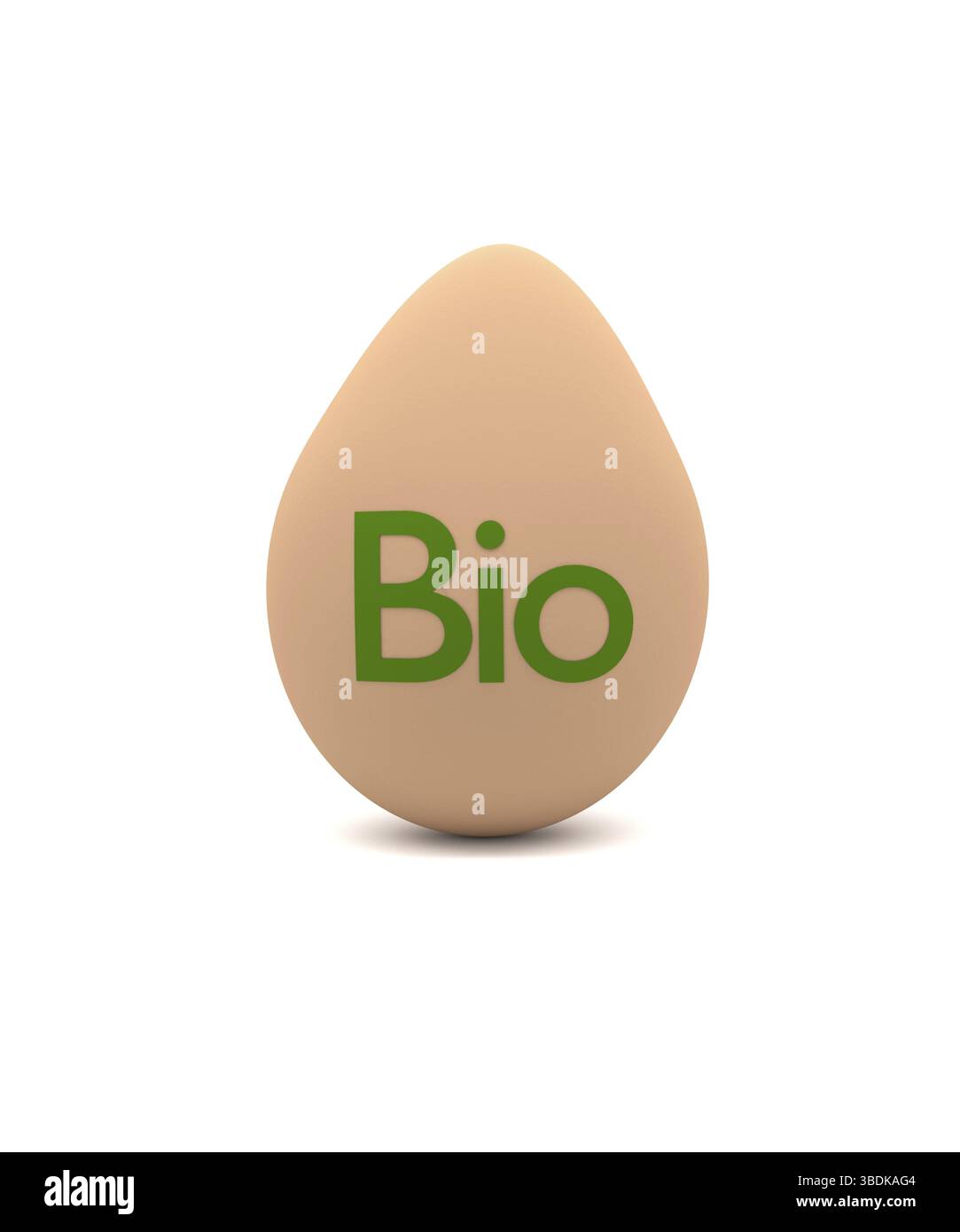 Œufs biologiques allemand image sur fond blanc Banque D'Images