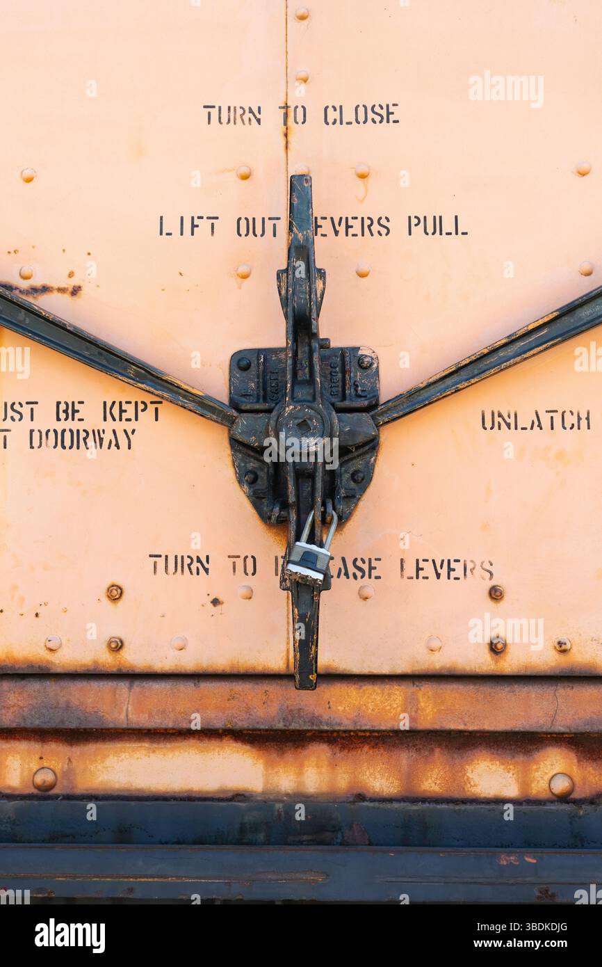 Fermer le cadenas de la voiture Banque D'Images