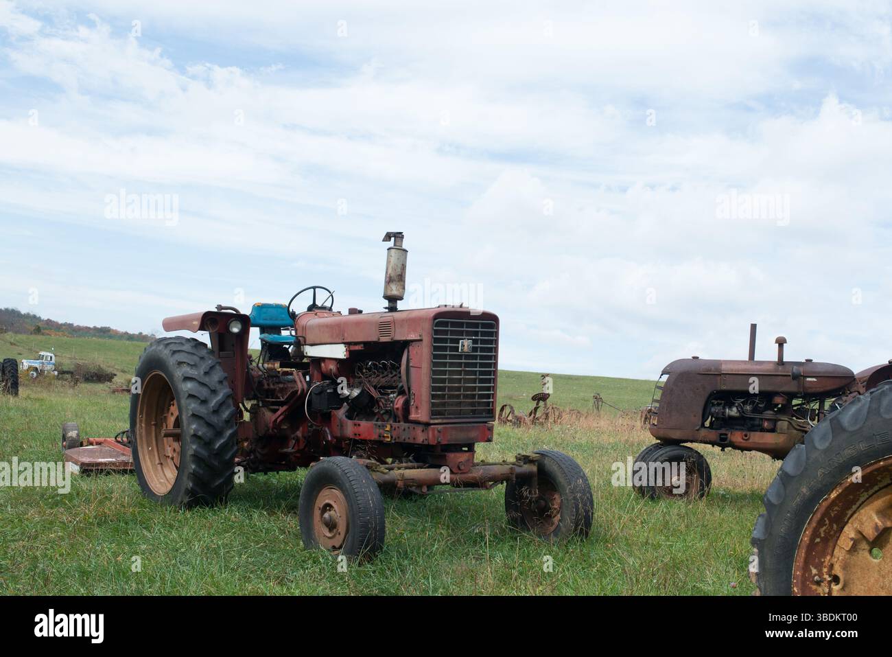 Tractor Collection, rural Drive en Caroline du Nord Banque D'Images