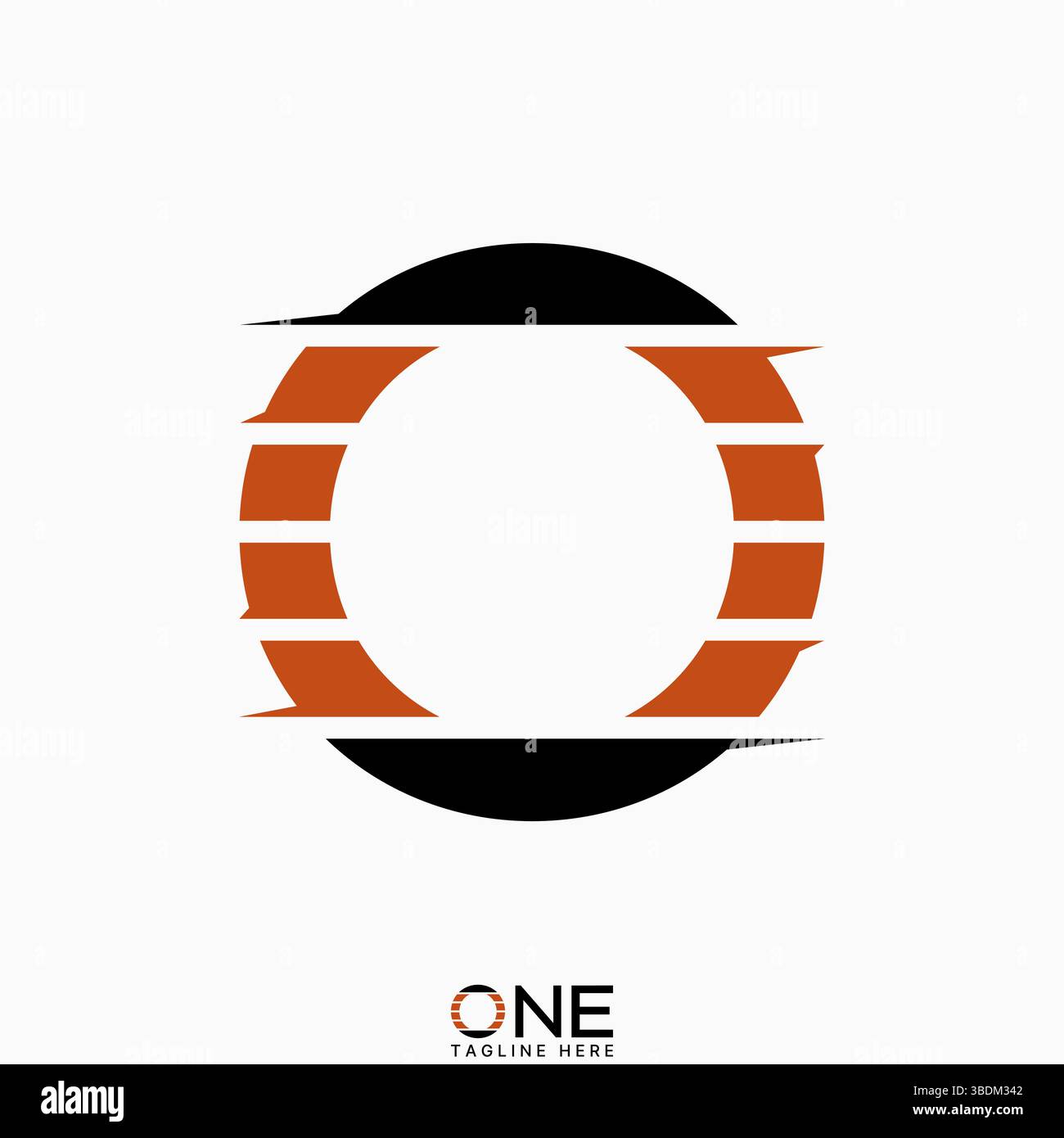 Conception de logo concept graphique créatif premium vecteur image stock haut de gamme vendre initial O font couper rayures coupe motif marque de style pour accélérer monogramme rapide Illustration de Vecteur