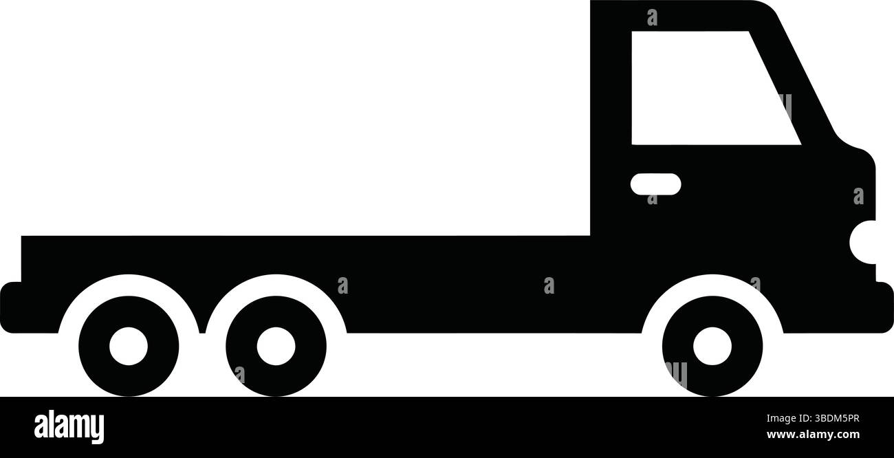 Silhouette d'un camion de livraison en mouvement Illustration de Vecteur