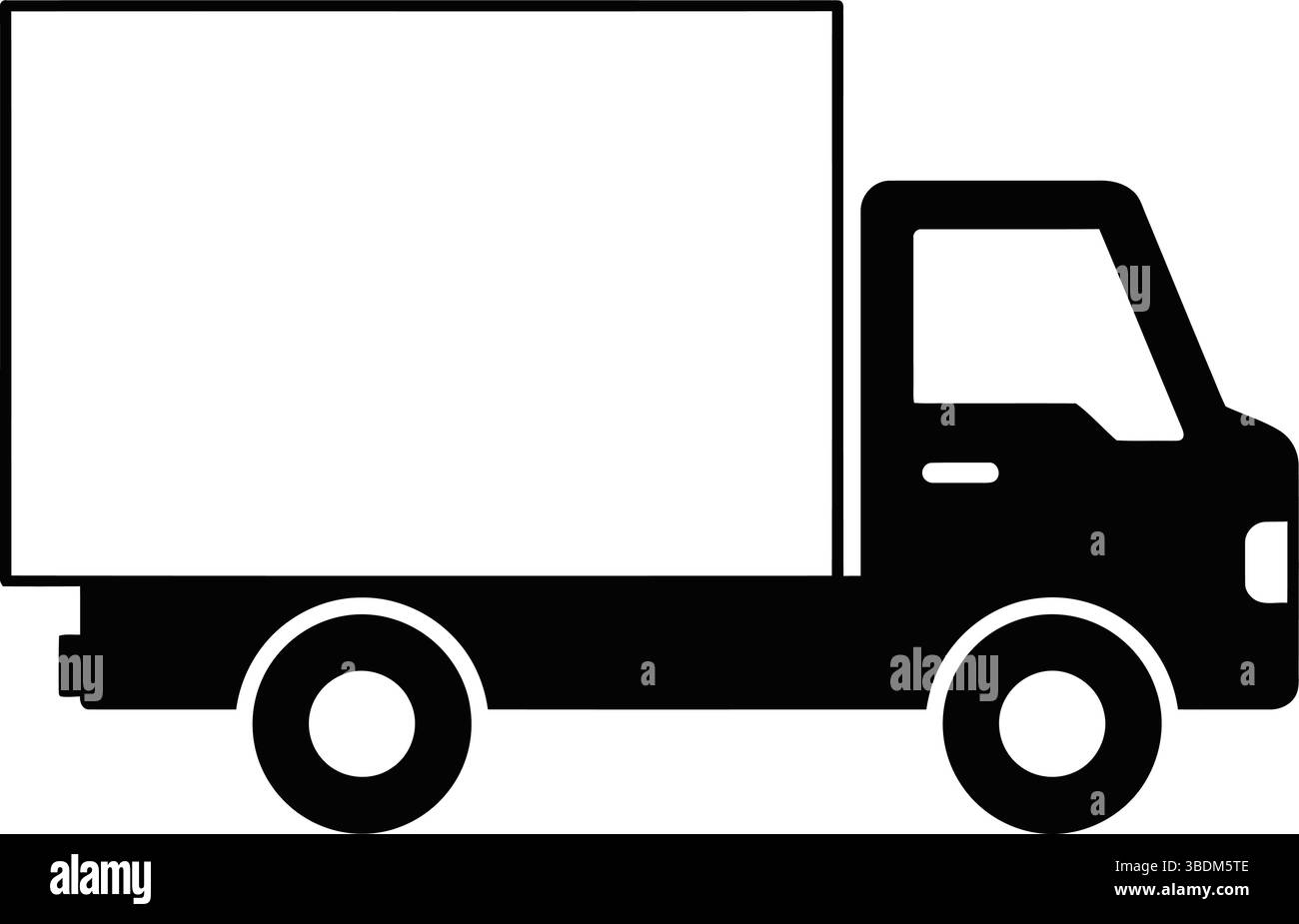 Silhouette d'un camion de livraison en mouvement Illustration de Vecteur