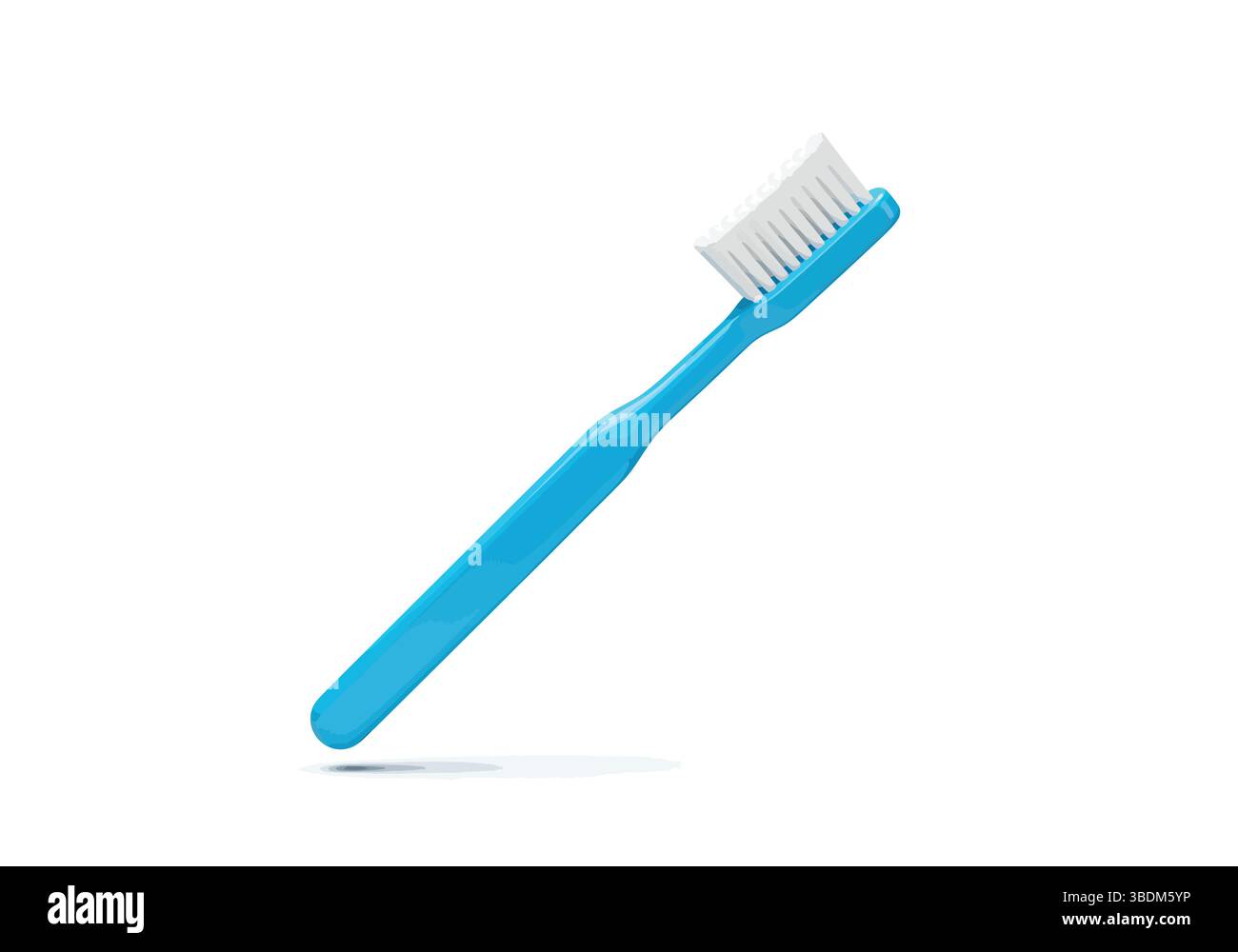 Brosse à dents bleue isolée sur fond blanc Illustration de Vecteur