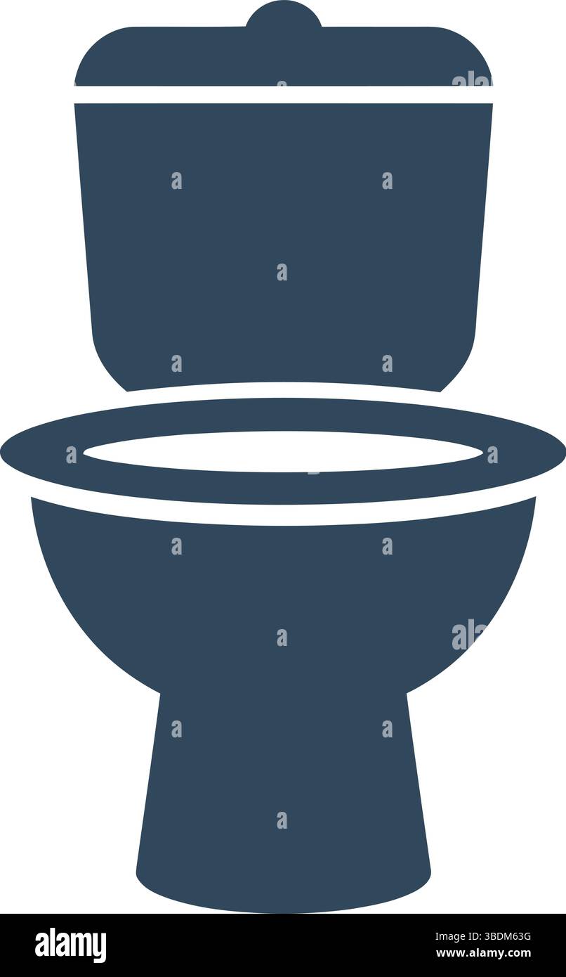 Silhouette icône de toilette pour les concepts d'hygiène et d'assainissement Illustration de Vecteur