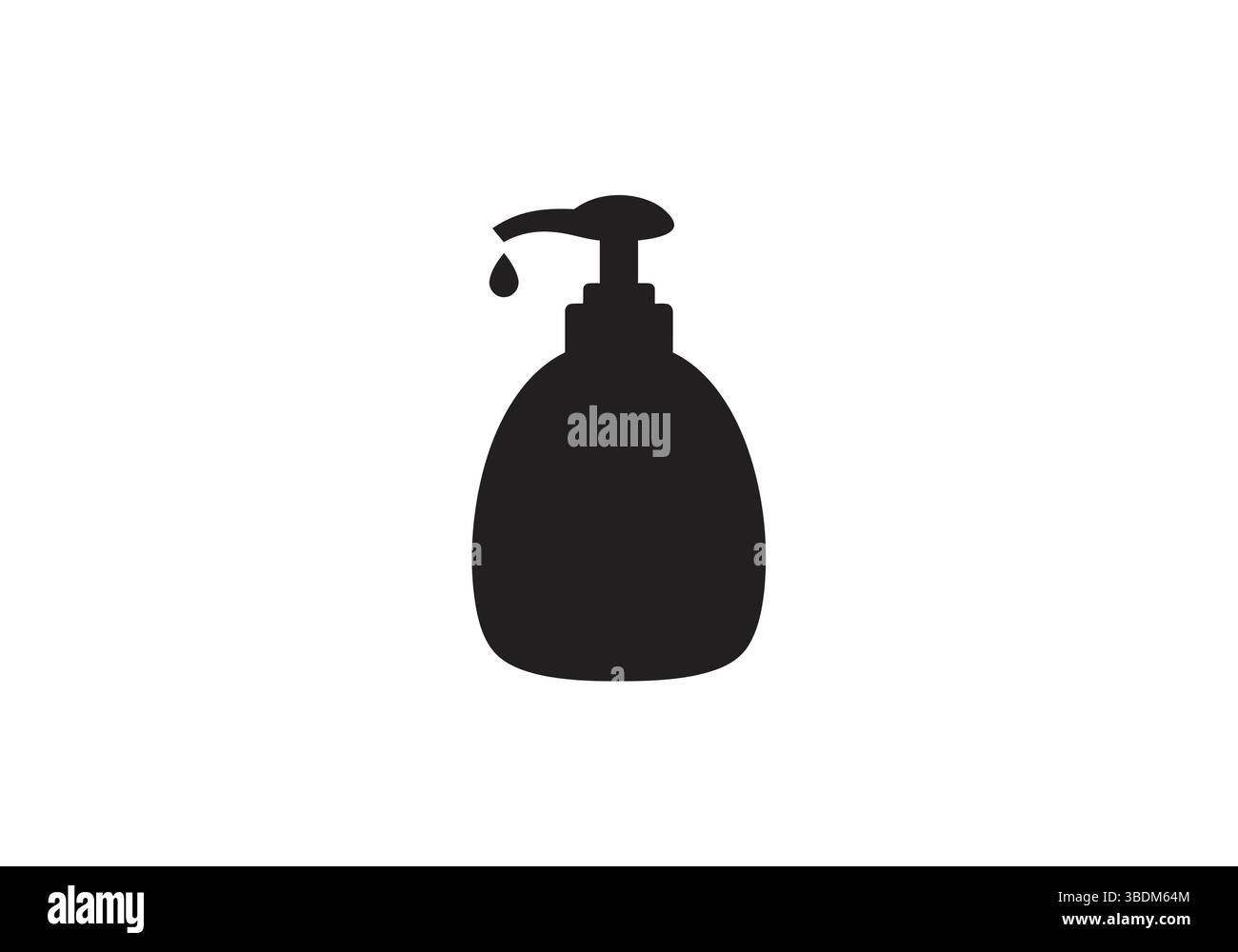 Silhouette de distributeur de savon liquide sur fond blanc Illustration de Vecteur