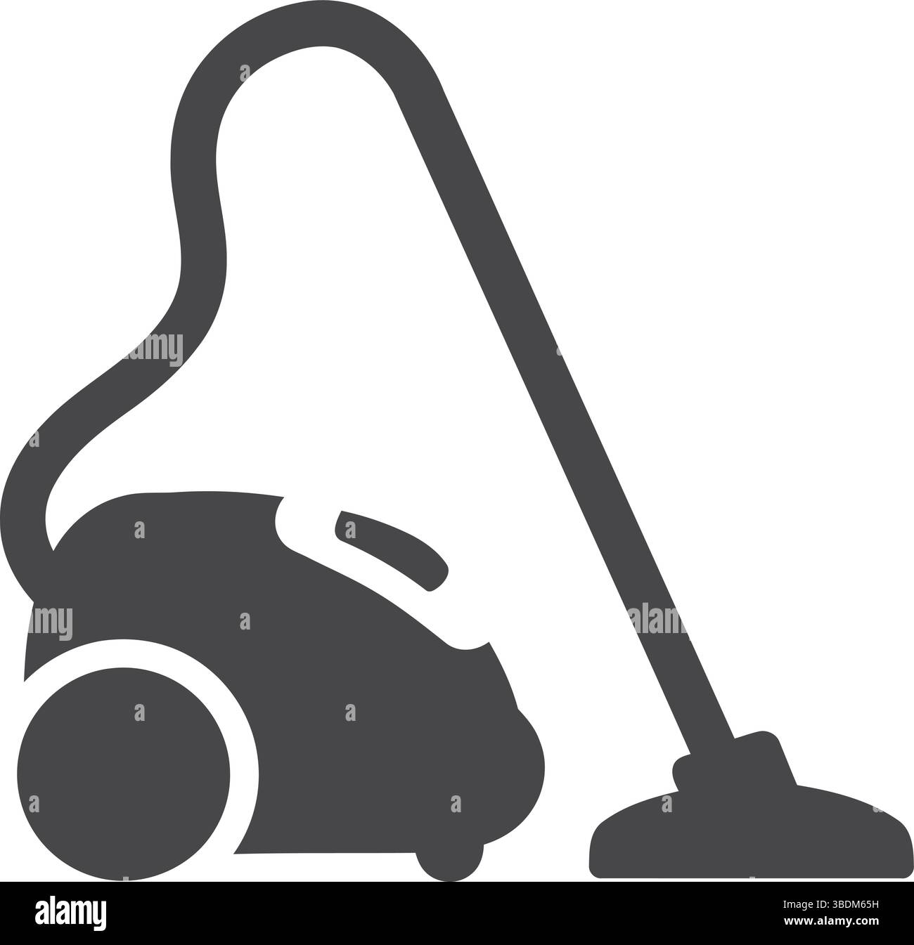 Icône aspirateur – illustration monochrome minimaliste d'un appareil de nettoyage ménager Illustration de Vecteur
