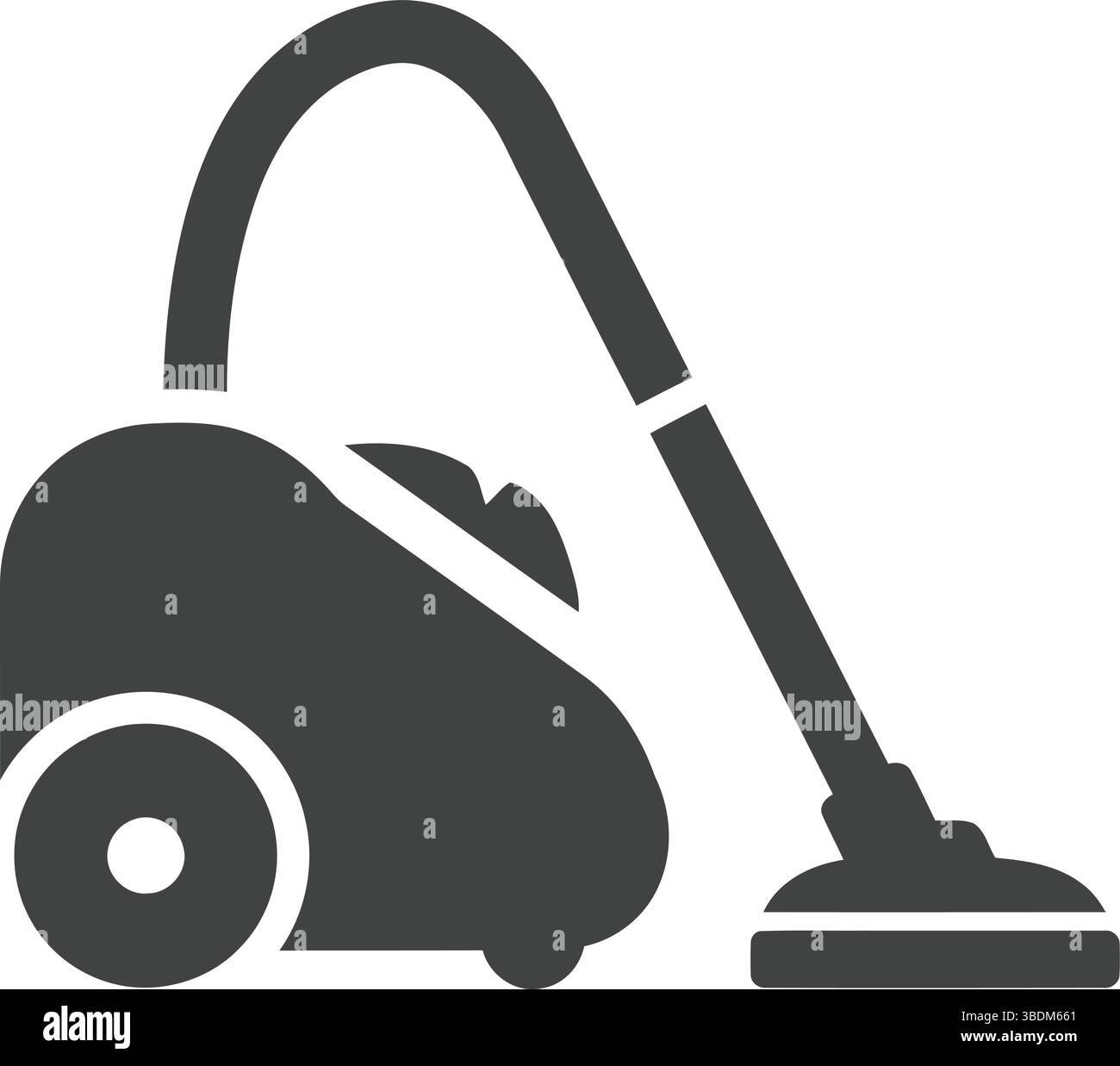 Icône aspirateur – illustration monochrome minimaliste d'un appareil de nettoyage ménager Illustration de Vecteur