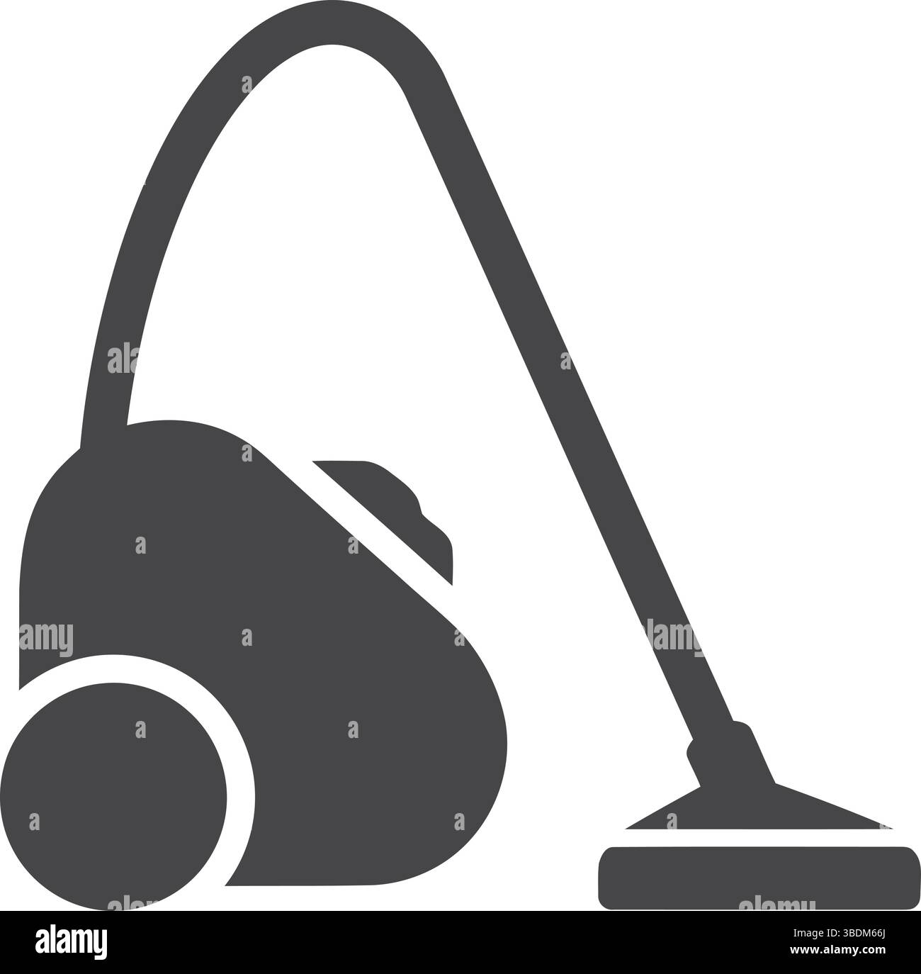 Icône aspirateur – illustration monochrome minimaliste d'un appareil de nettoyage ménager Illustration de Vecteur