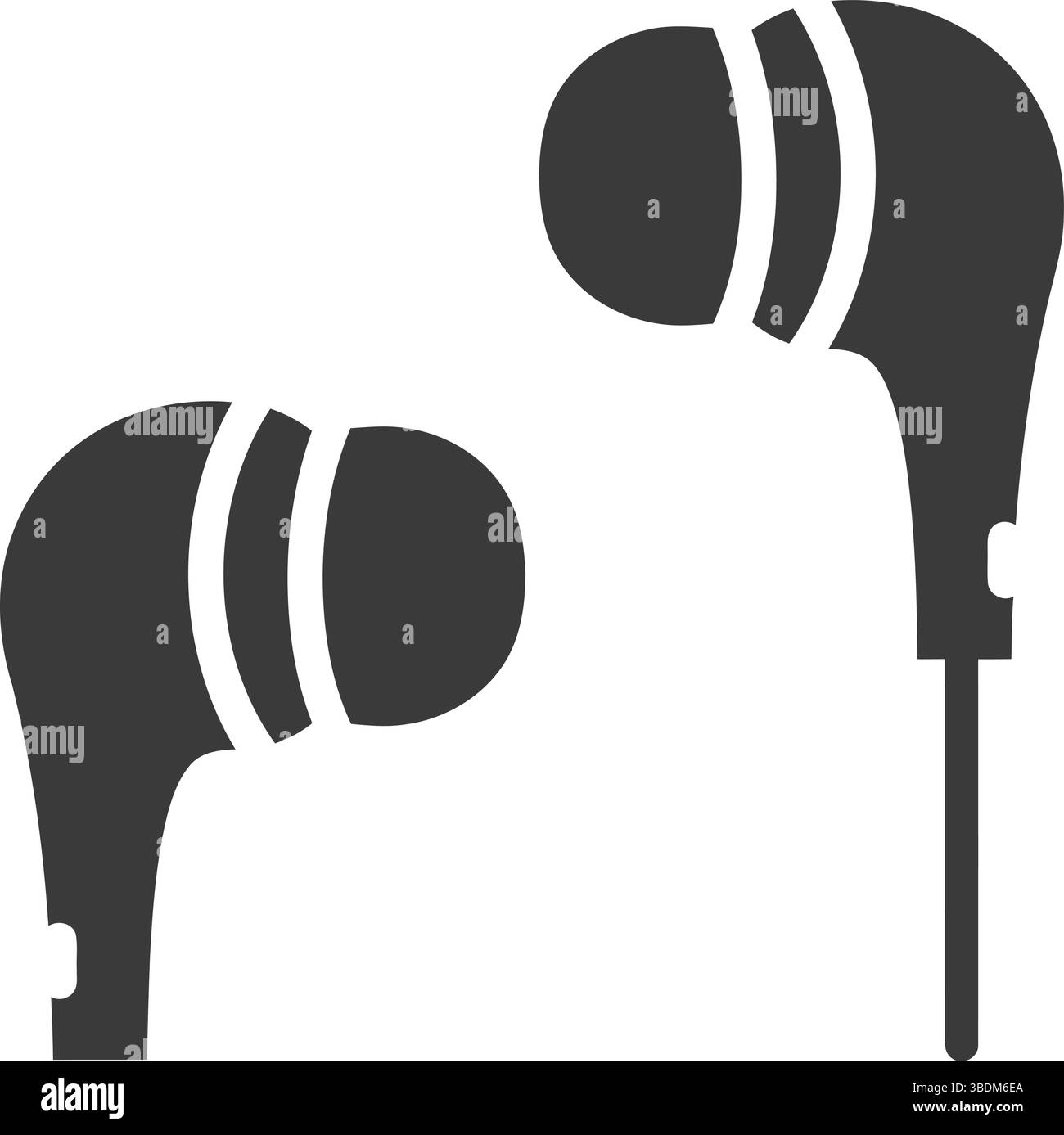 Elégants écouteurs intra-auriculaires – concept de technologie audio Illustration de Vecteur