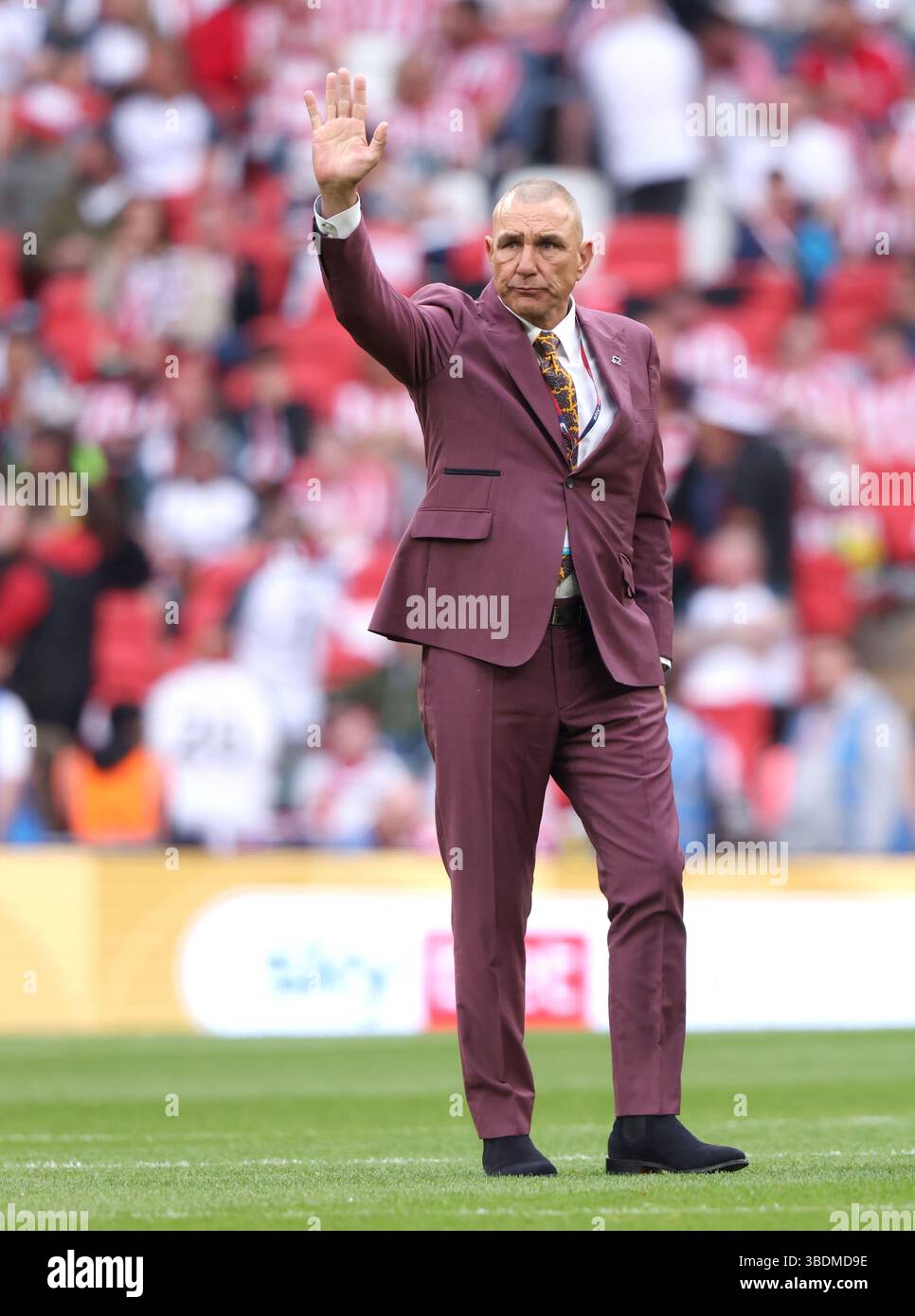 Londres, Royaume-Uni. 24 mai 2025. Vinnie Jones, acteur et ancien footballeur lors de la finale du Sheffield United v Sunderland EFL Championship, au stade de Wembley, Londres, Royaume-Uni, le 24 mai 2025. Crédit : Paul Marriott/Alamy Live News Banque D'Images