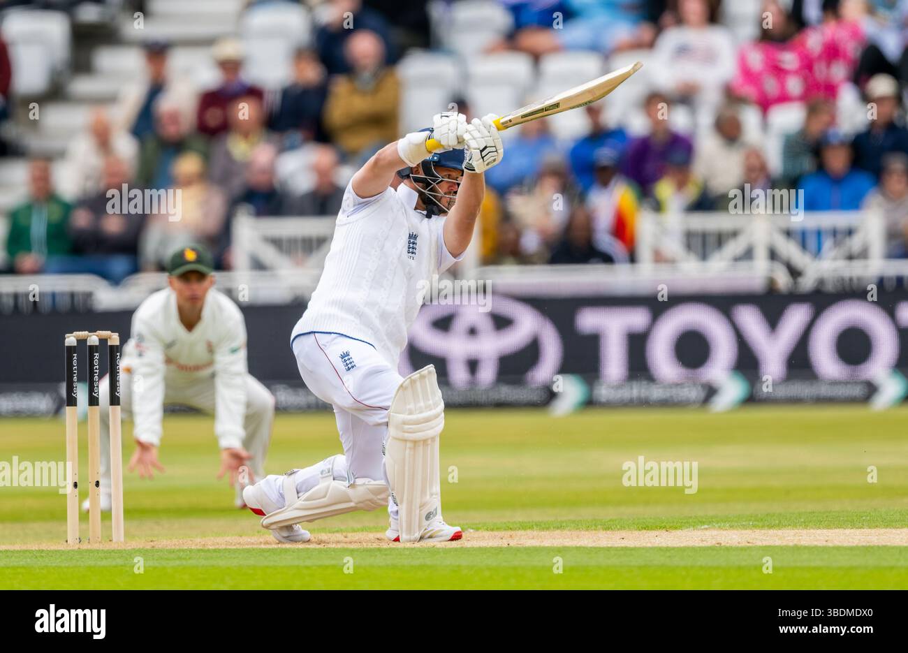 Ben Duckett battant pour l'Angleterre le premier jour du Rothesay test match entre l'Angleterre et le Zimbabwe Banque D'Images