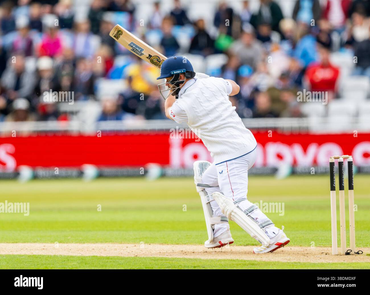 Ben Duckett battant pour l'Angleterre le premier jour du Rothesay test match entre l'Angleterre et le Zimbabwe Banque D'Images