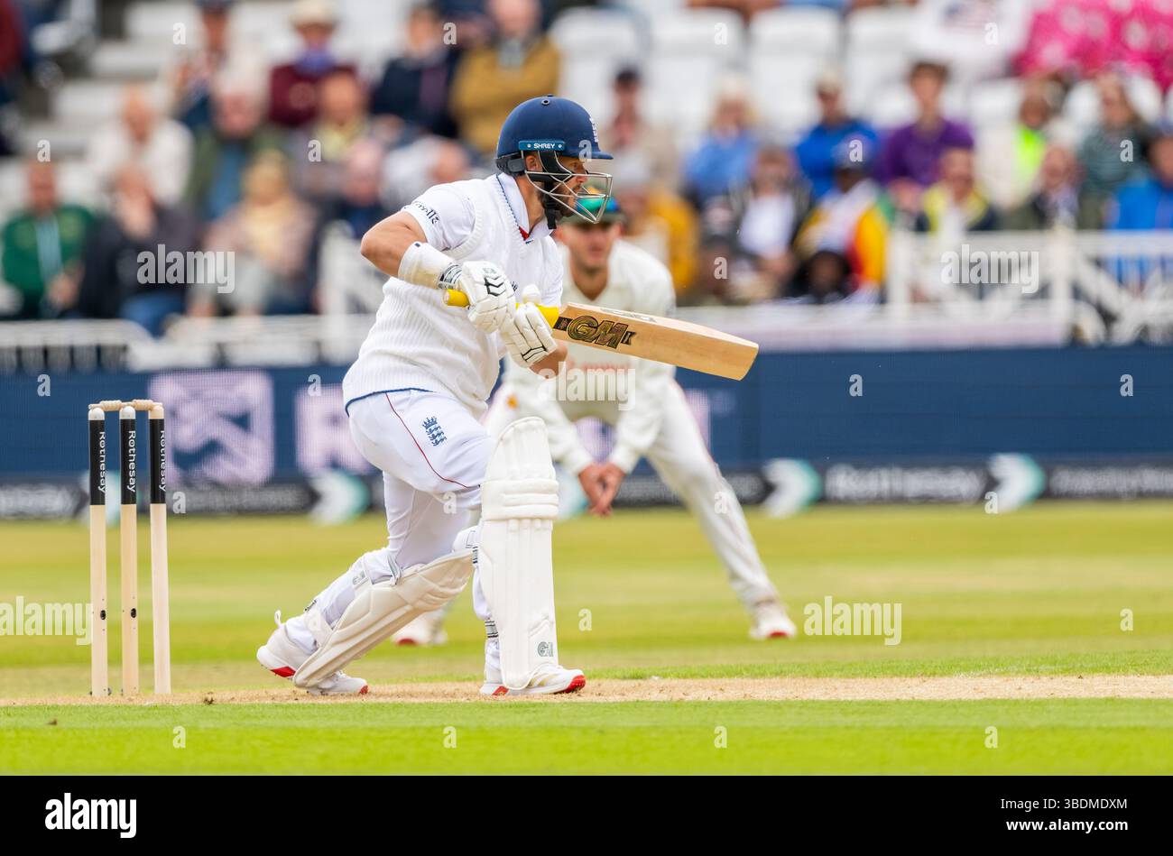 Ben Duckett battant pour l'Angleterre le premier jour du Rothesay test match entre l'Angleterre et le Zimbabwe Banque D'Images