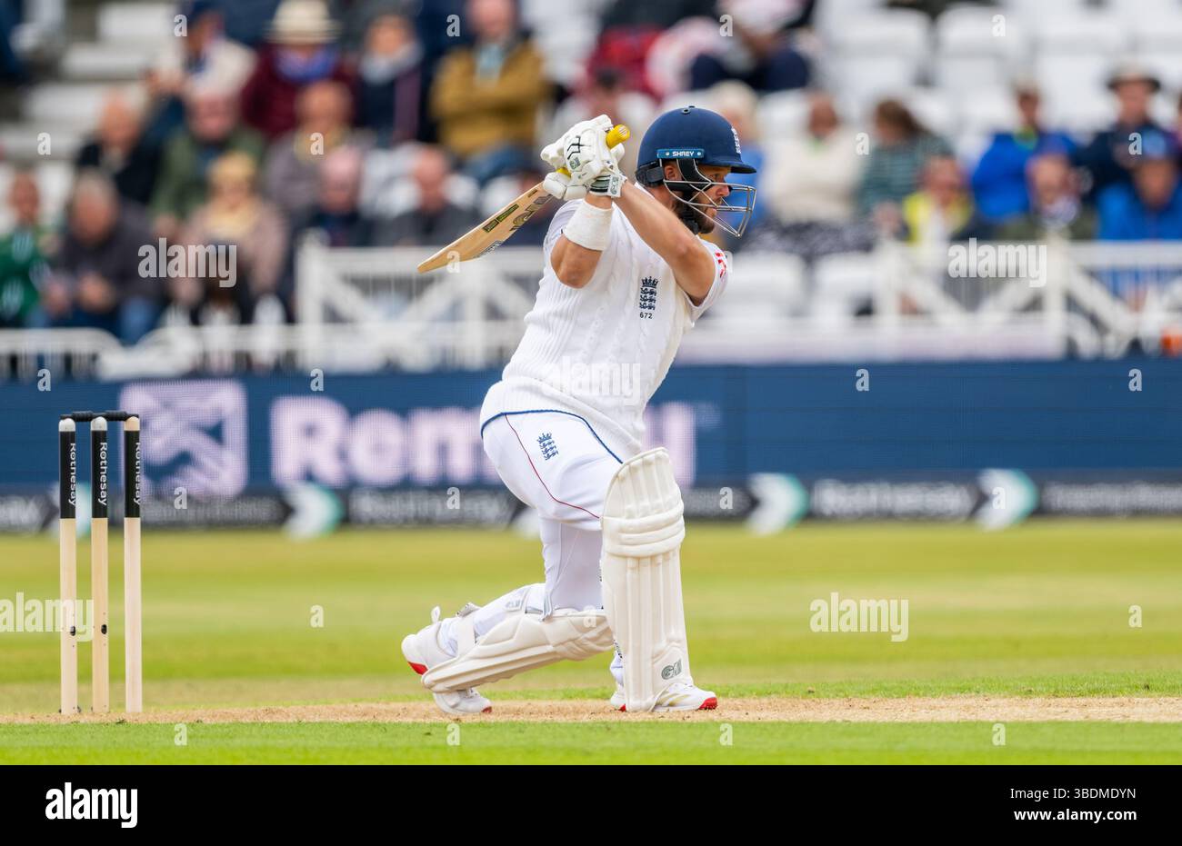 Ben Duckett battant pour l'Angleterre le premier jour du Rothesay test match entre l'Angleterre et le Zimbabwe Banque D'Images