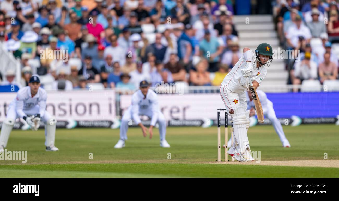 Ben Curran battant pour le Zimbabwe le deuxième jour du Rothesay test match entre l'Angleterre et le Zimbabwe Banque D'Images