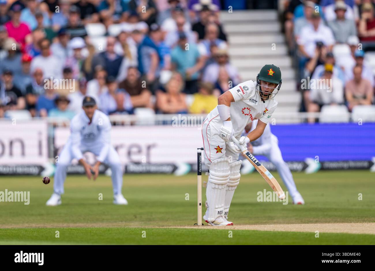 Ben Curran battant pour le Zimbabwe le deuxième jour du Rothesay test match entre l'Angleterre et le Zimbabwe Banque D'Images
