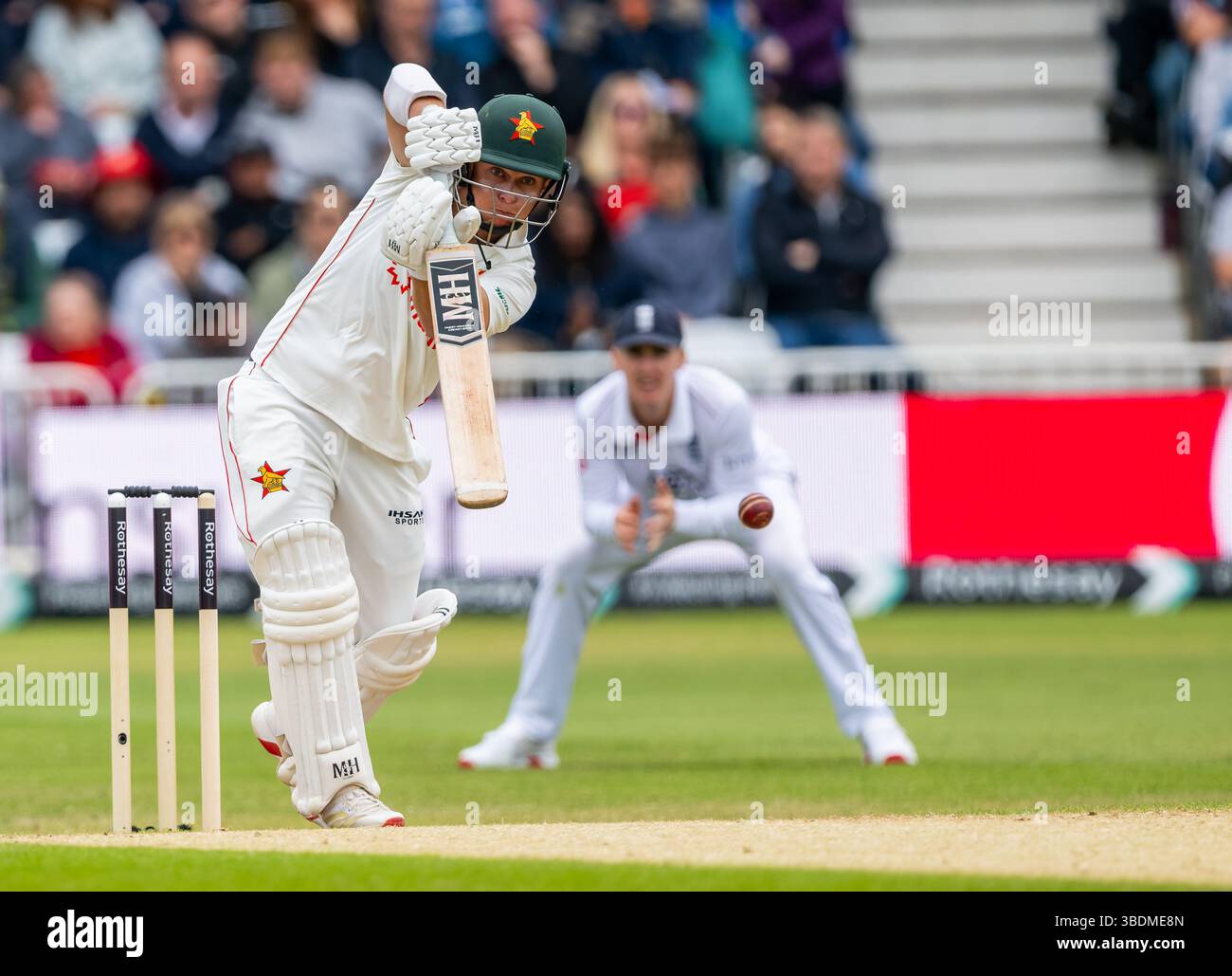 Ben Curran battant pour le Zimbabwe le troisième jour du Rothesay test match entre l'Angleterre et le Zimbabwe Banque D'Images