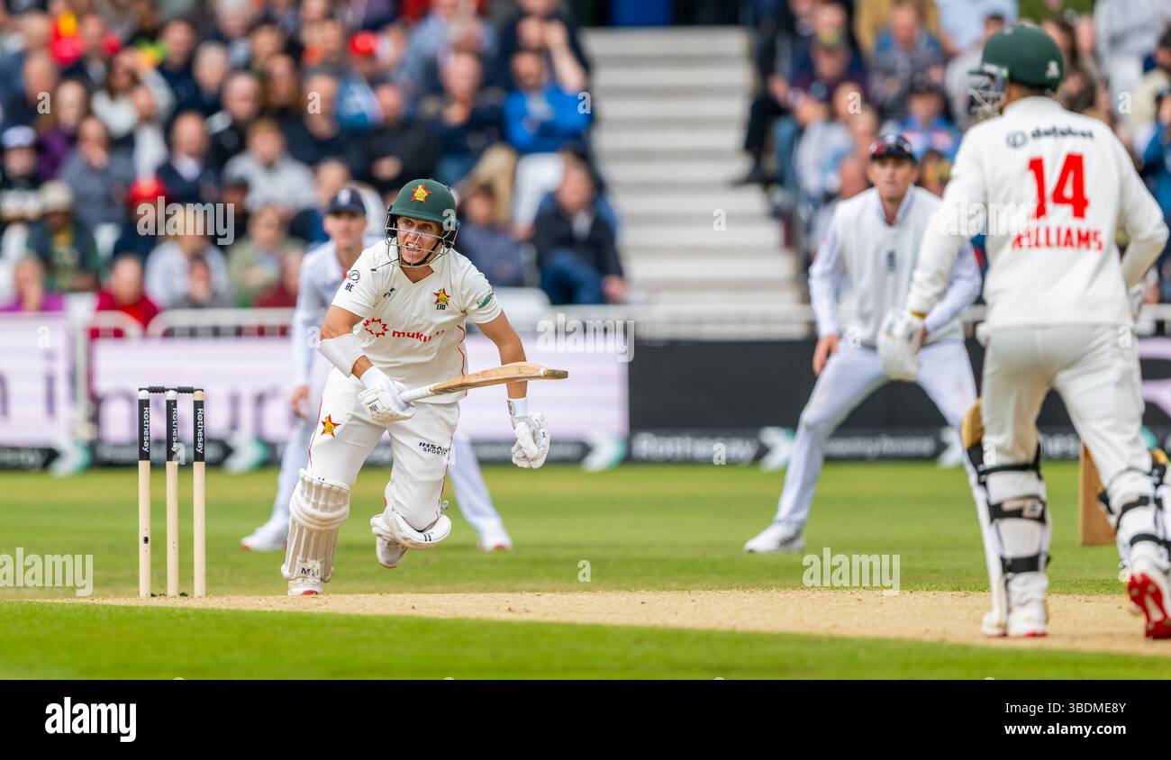 Ben Curran battant pour le Zimbabwe le troisième jour du Rothesay test match entre l'Angleterre et le Zimbabwe Banque D'Images