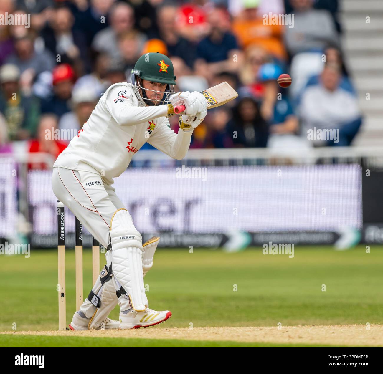Sean Williams battant pour le Zimbabwe le troisième jour du Rothesay test match entre l'Angleterre et le Zimbabwe Banque D'Images
