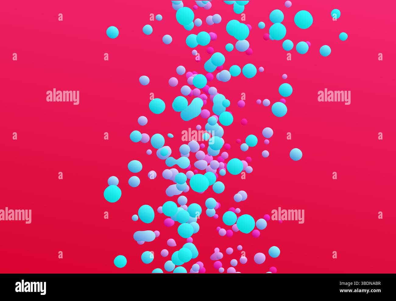 De nombreuses sphères volantes de différentes tailles dans un espace vide. Arrière-plan abstrait. illustration vectorielle 3d. Illustration de Vecteur
