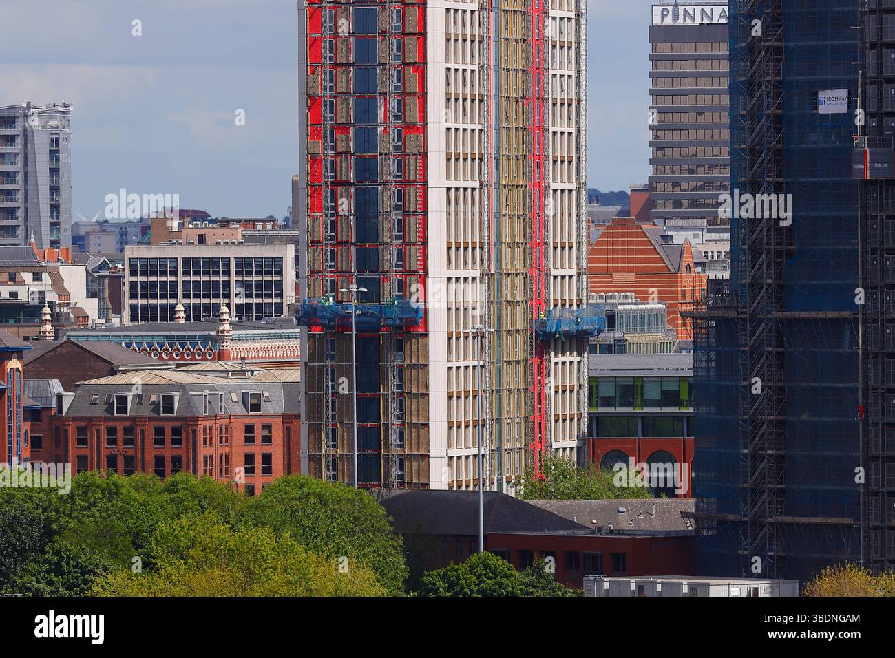 Appartements Threadworks en construction à Leeds City Centre, West Yorkshire, Royaume-Uni Banque D'Images