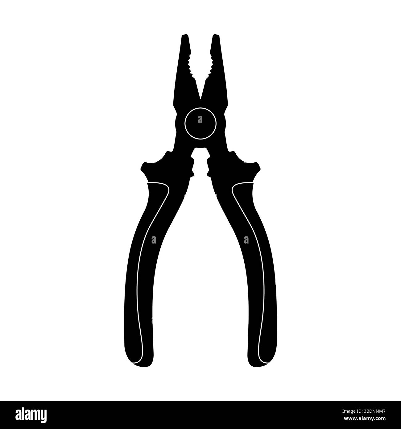 Illustration silhouette de pince. Les pinces présentent un design distinct avec des poignées ergonomiques et des poignées texturées, mettant en valeur leur utilisation pratique. Illustration de Vecteur